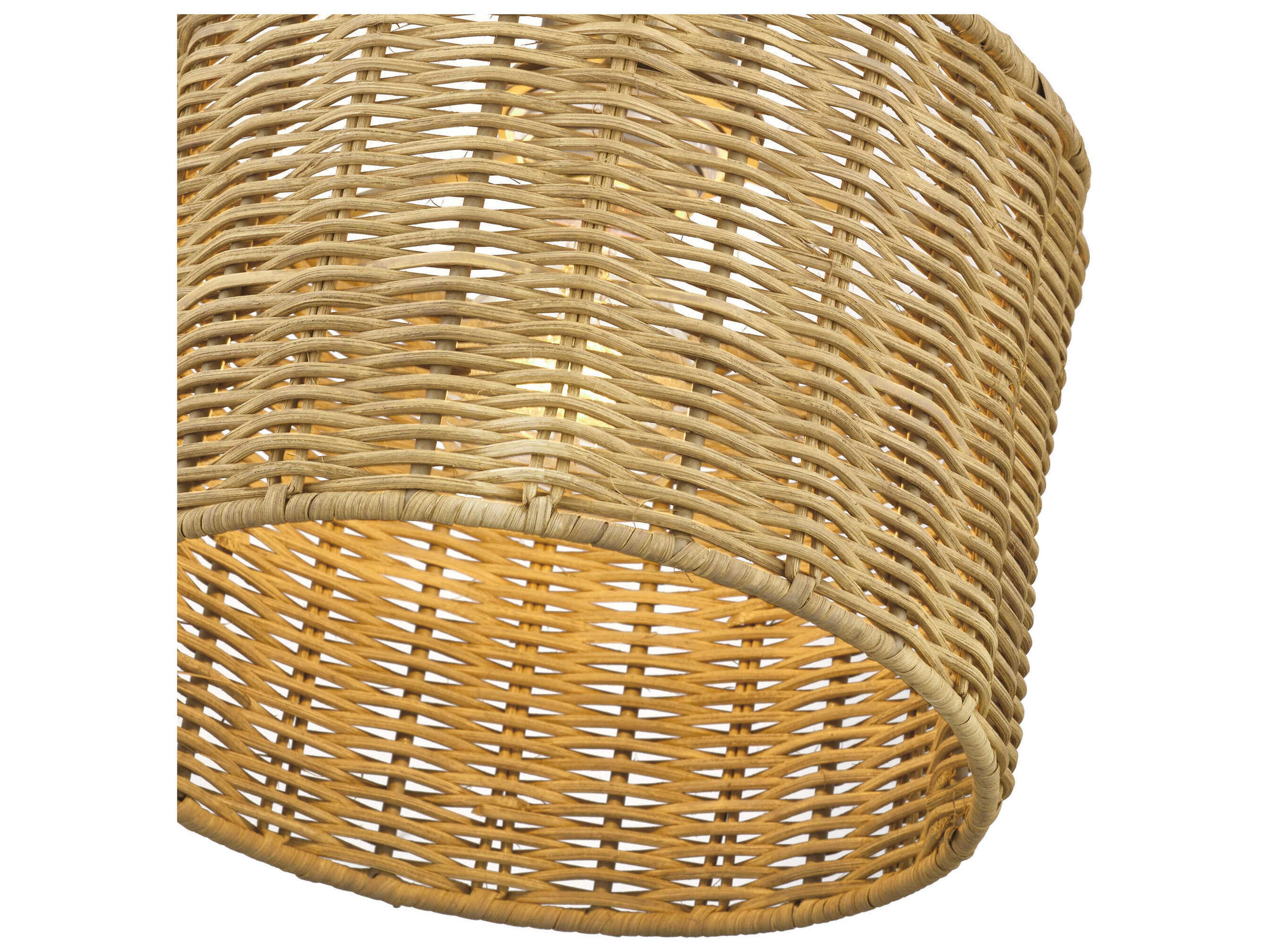 Livex Lighting Weavington 1-Light Antique Gold Leaf Drum Mini Pendant