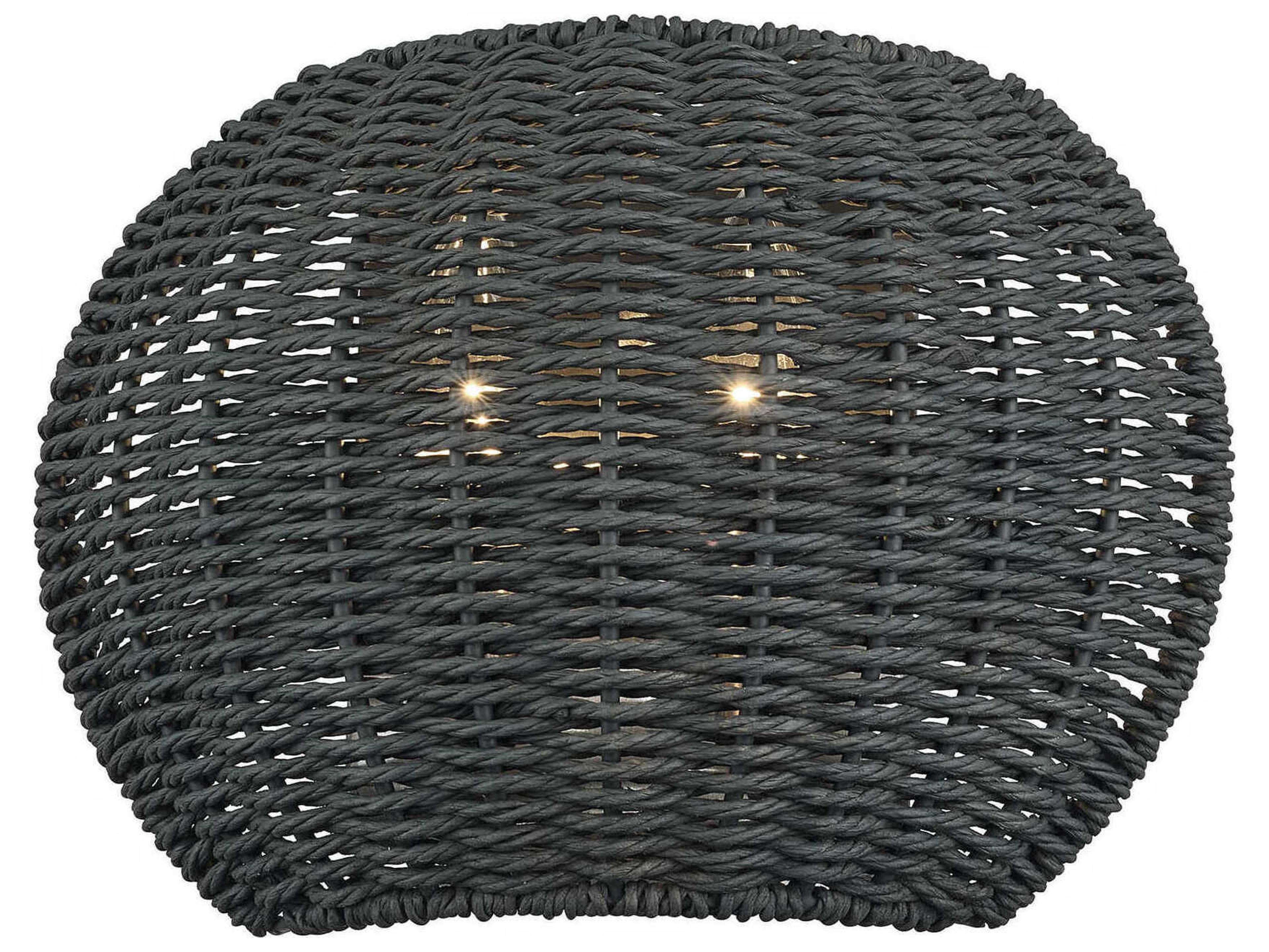 Deluna 2-Light Black Wall Sconce