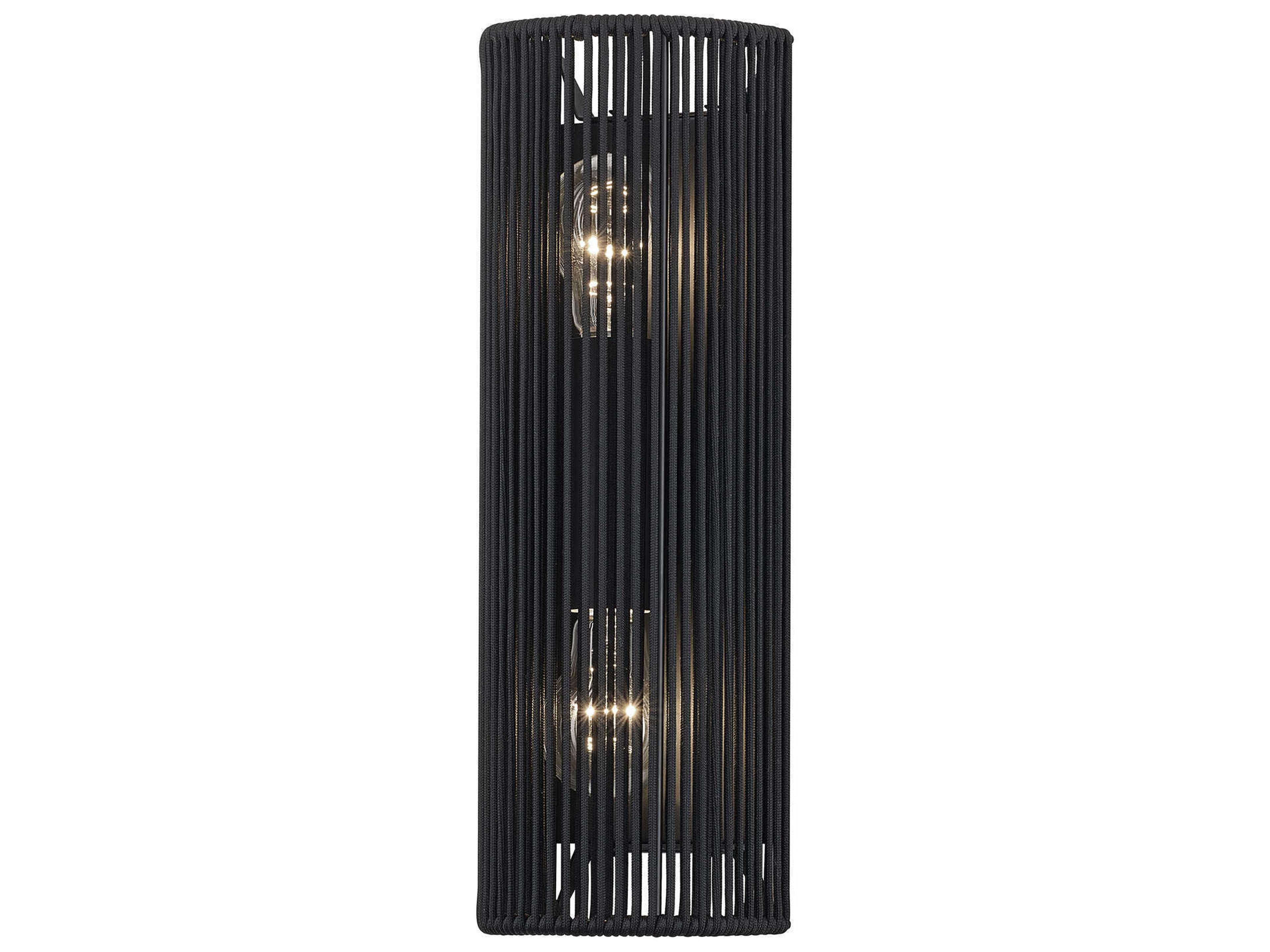 Acordia 2-Light Black Wall Sconce