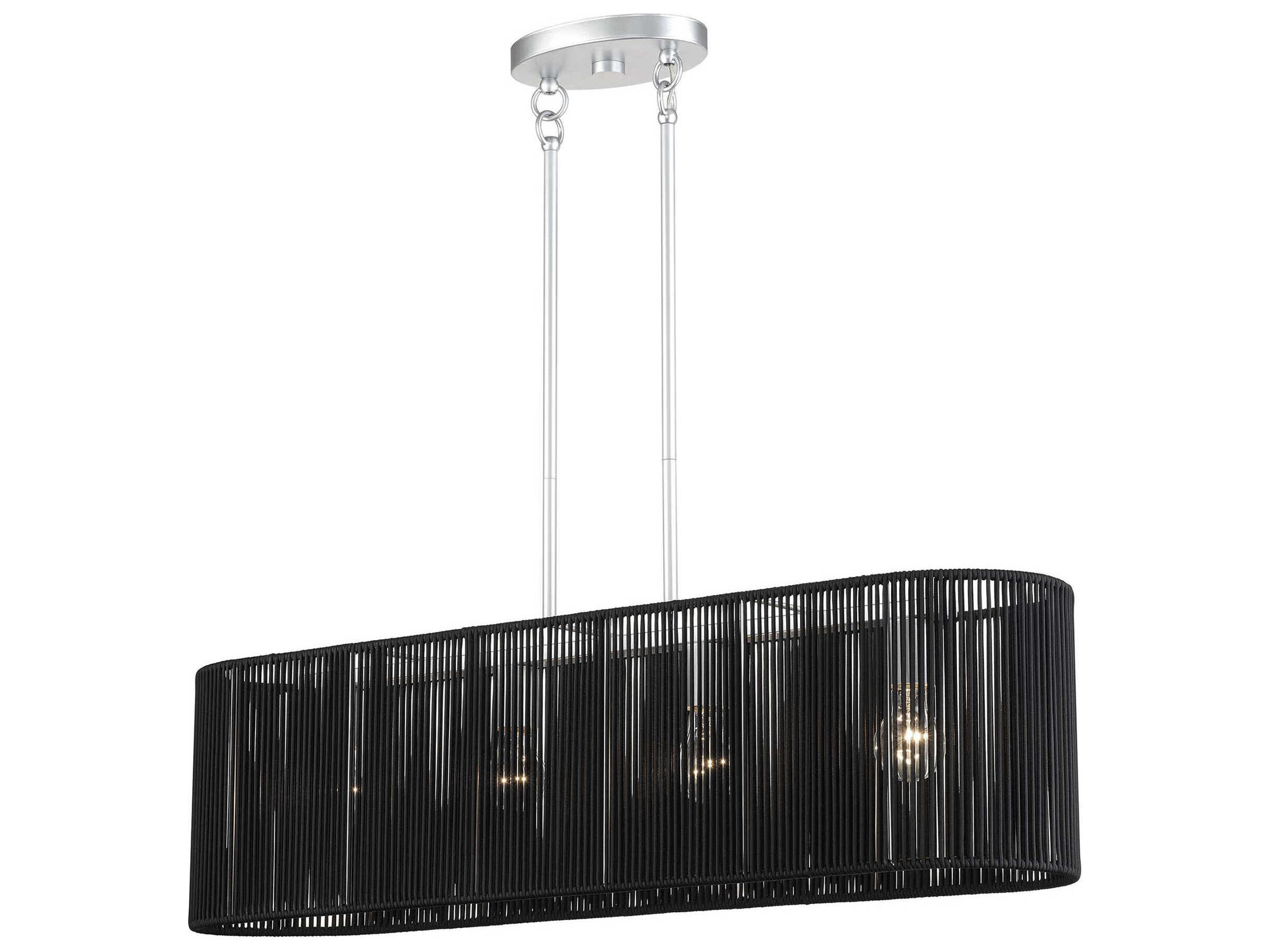 Acordia 4-Light Painted Nickel Drum Island Pendant