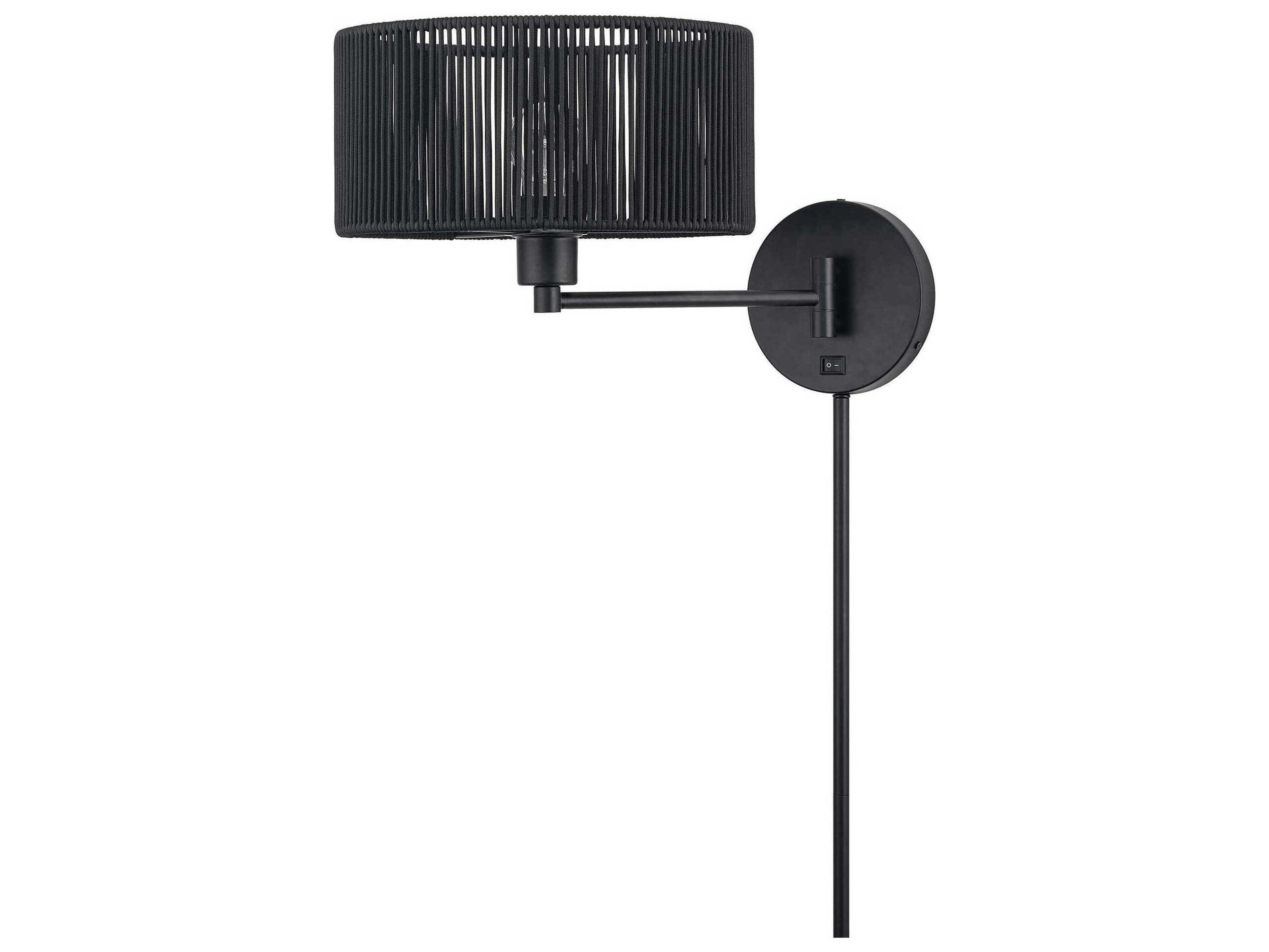 Livex Lighting Acordia 1-Light Black Swing Wall Sconce