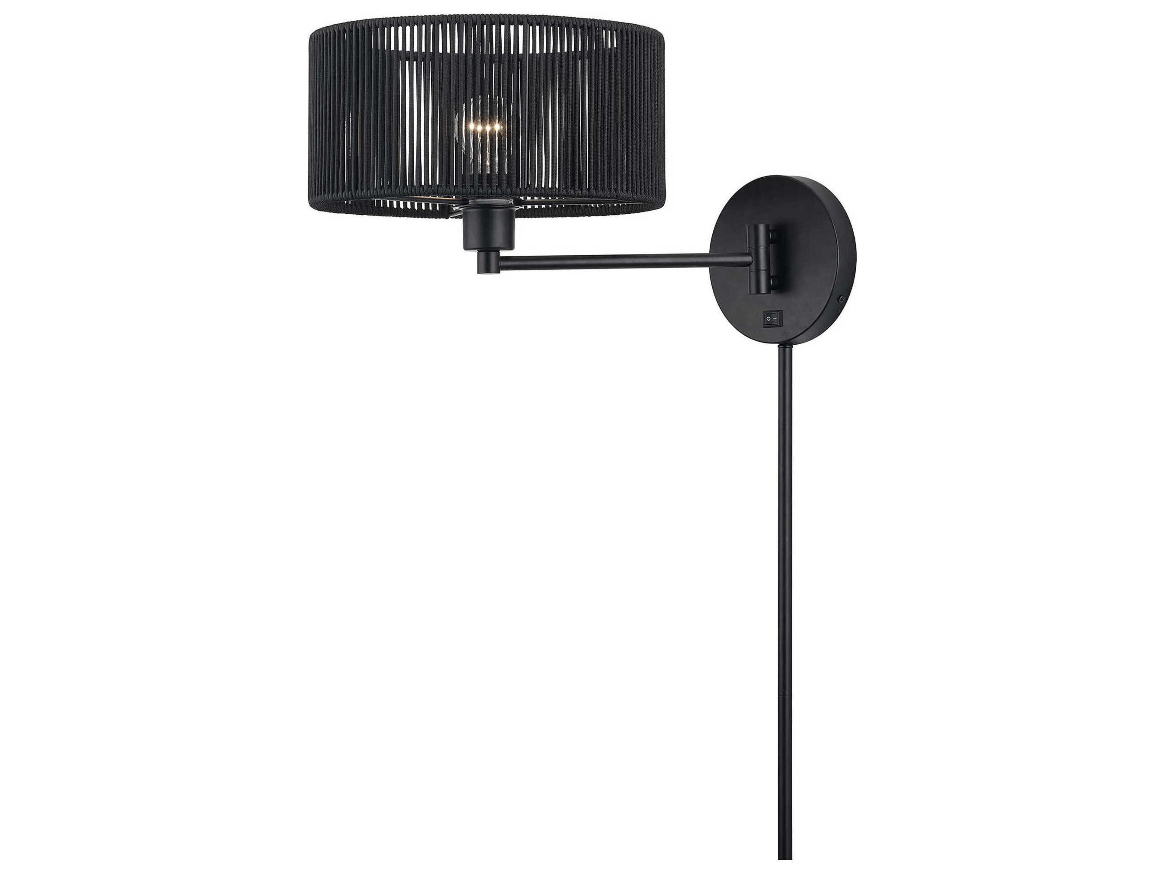 Acordia 1-Light Black Swing Wall Sconce