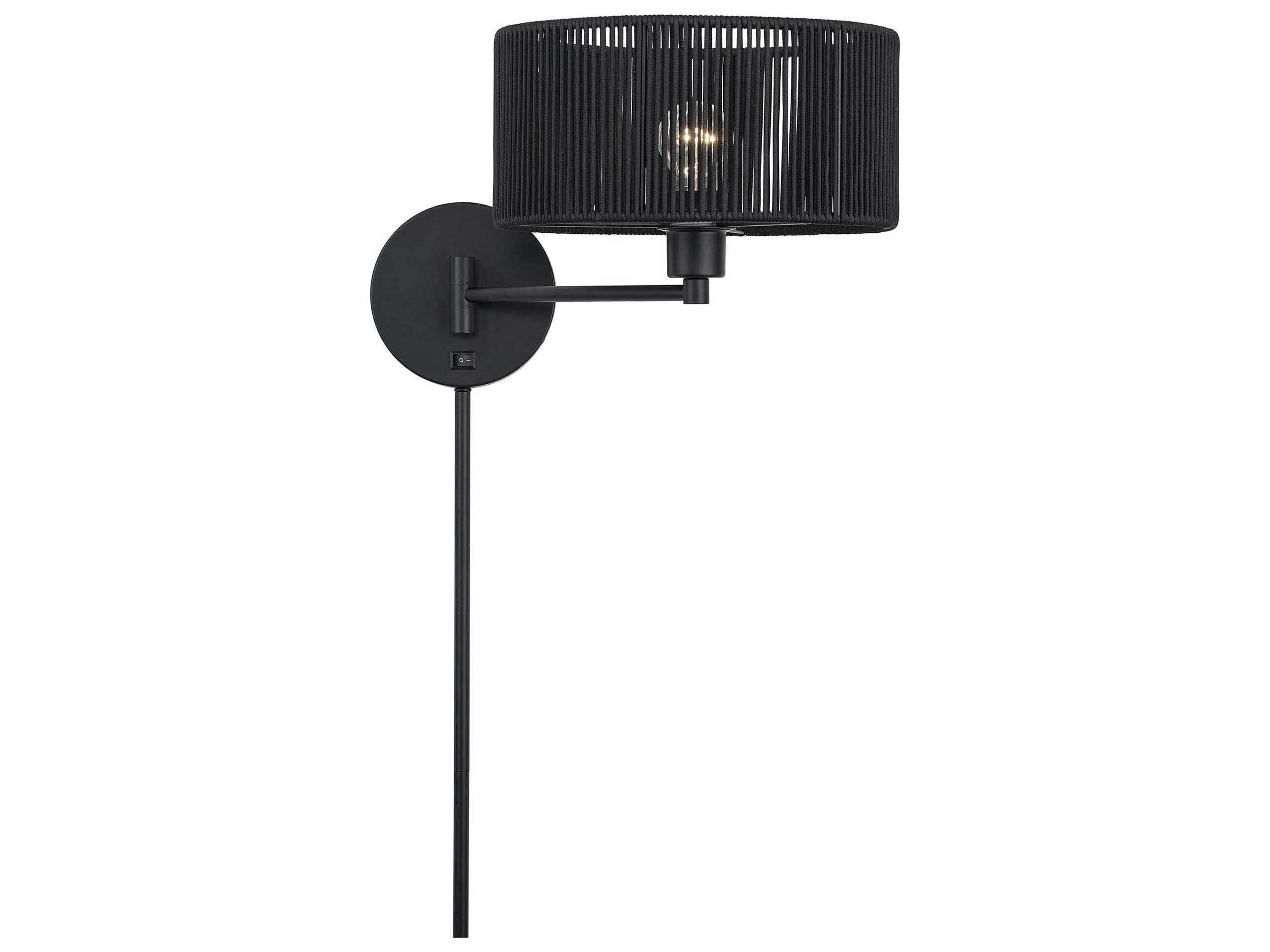 Livex Lighting Acordia 1-Light Black Swing Wall Sconce