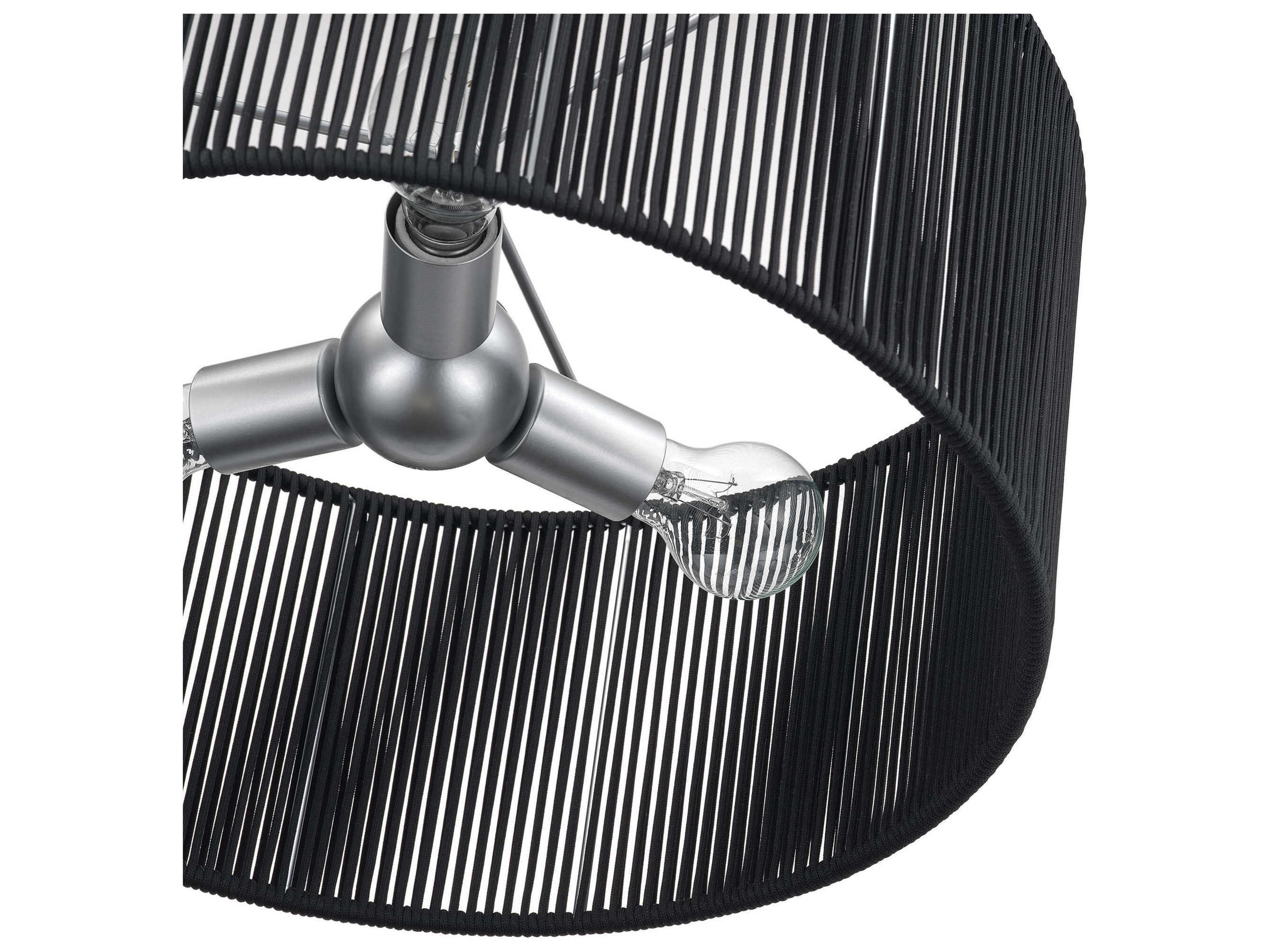 Livex Lighting Acordia 3-Light Painted Nickel Drum Pendant