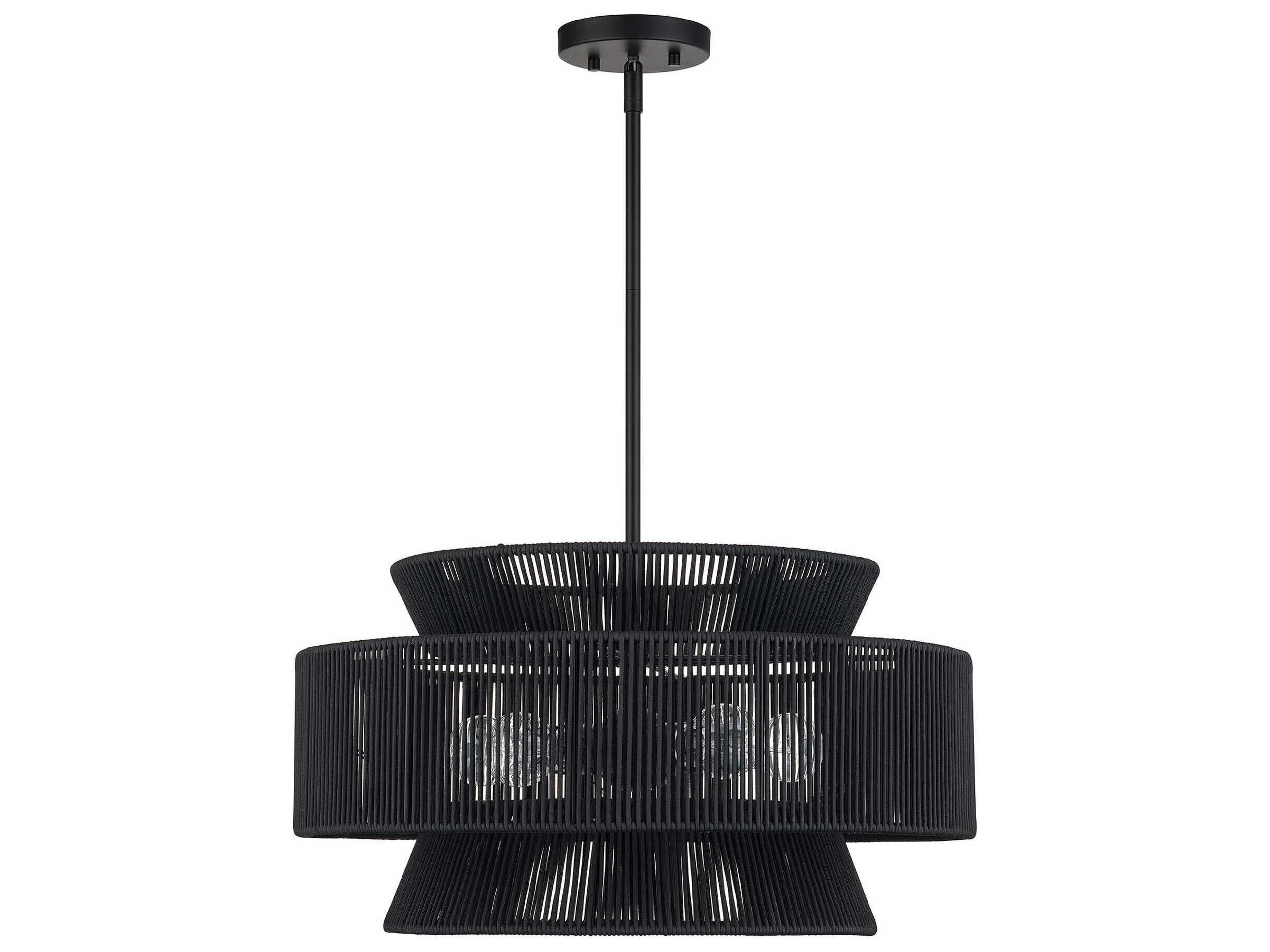 Livex Lighting Florell 5-Light Black Linear Pendant