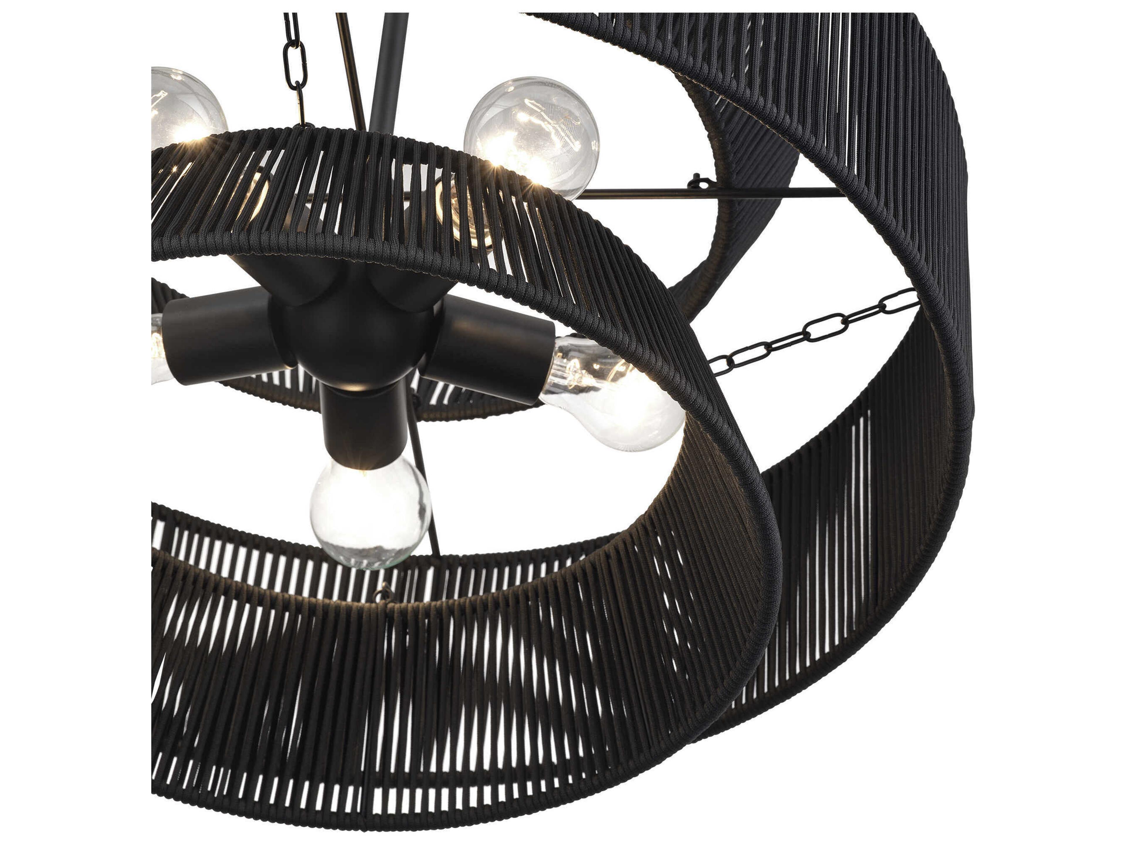 Livex Lighting Florell 5-Light Black Linear Pendant