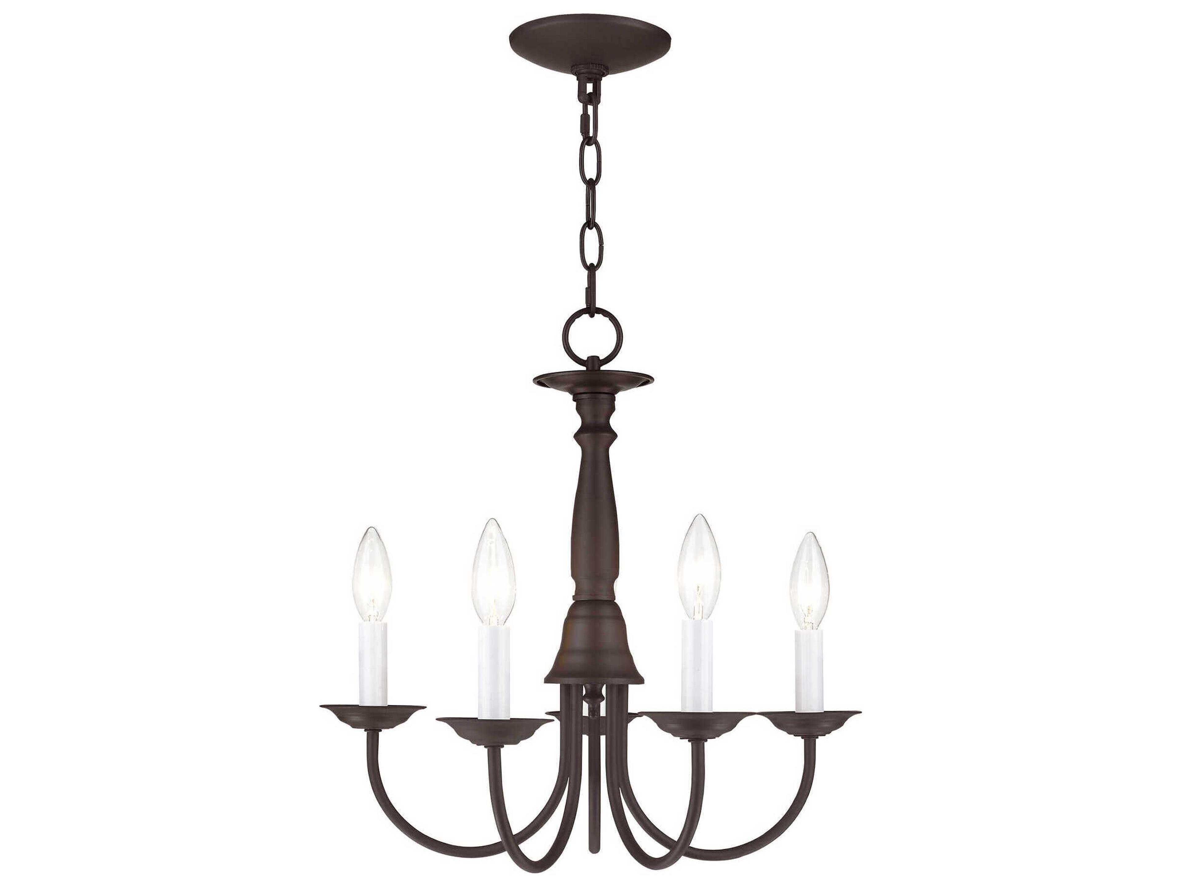 Home Basics 5-Light Bronze Candelabra Chandelier