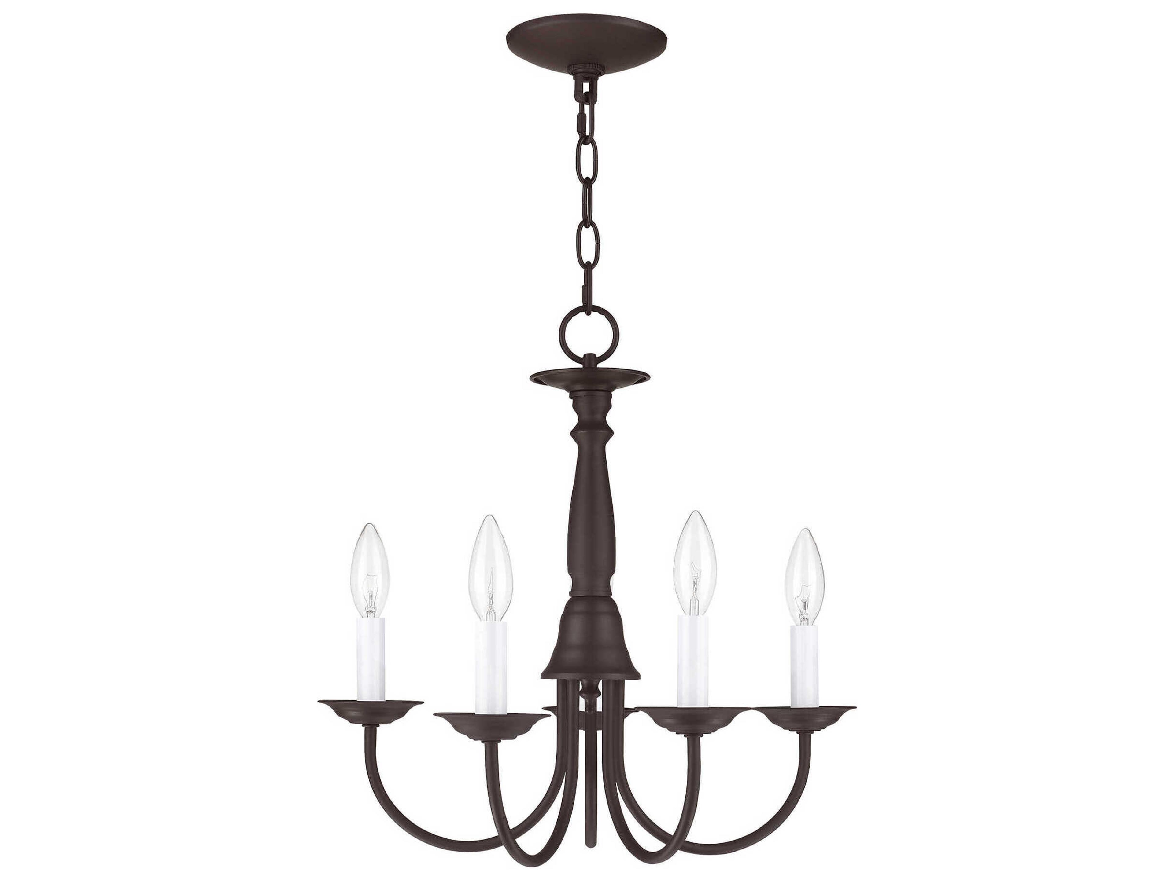 Livex Lighting Home Basics 5-Light Bronze Candelabra Chandelier