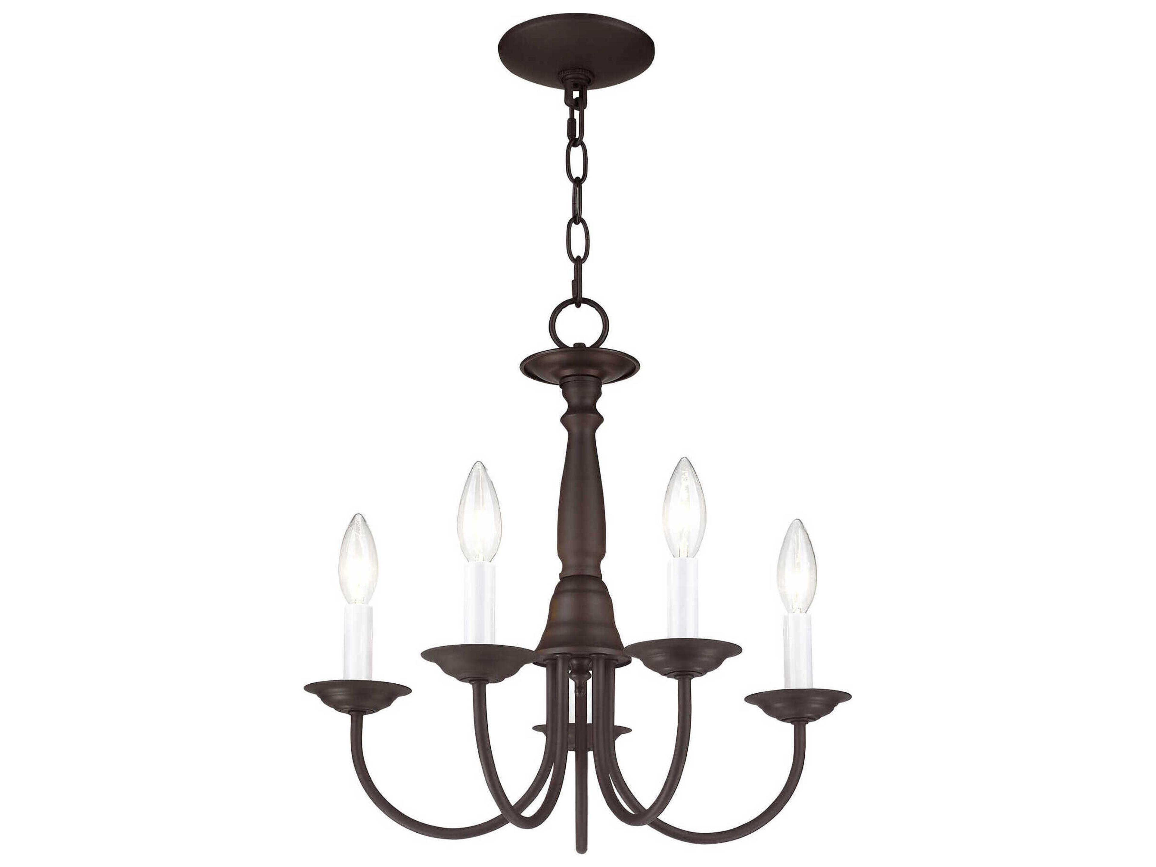 Livex Lighting Home Basics 5-Light Bronze Candelabra Chandelier