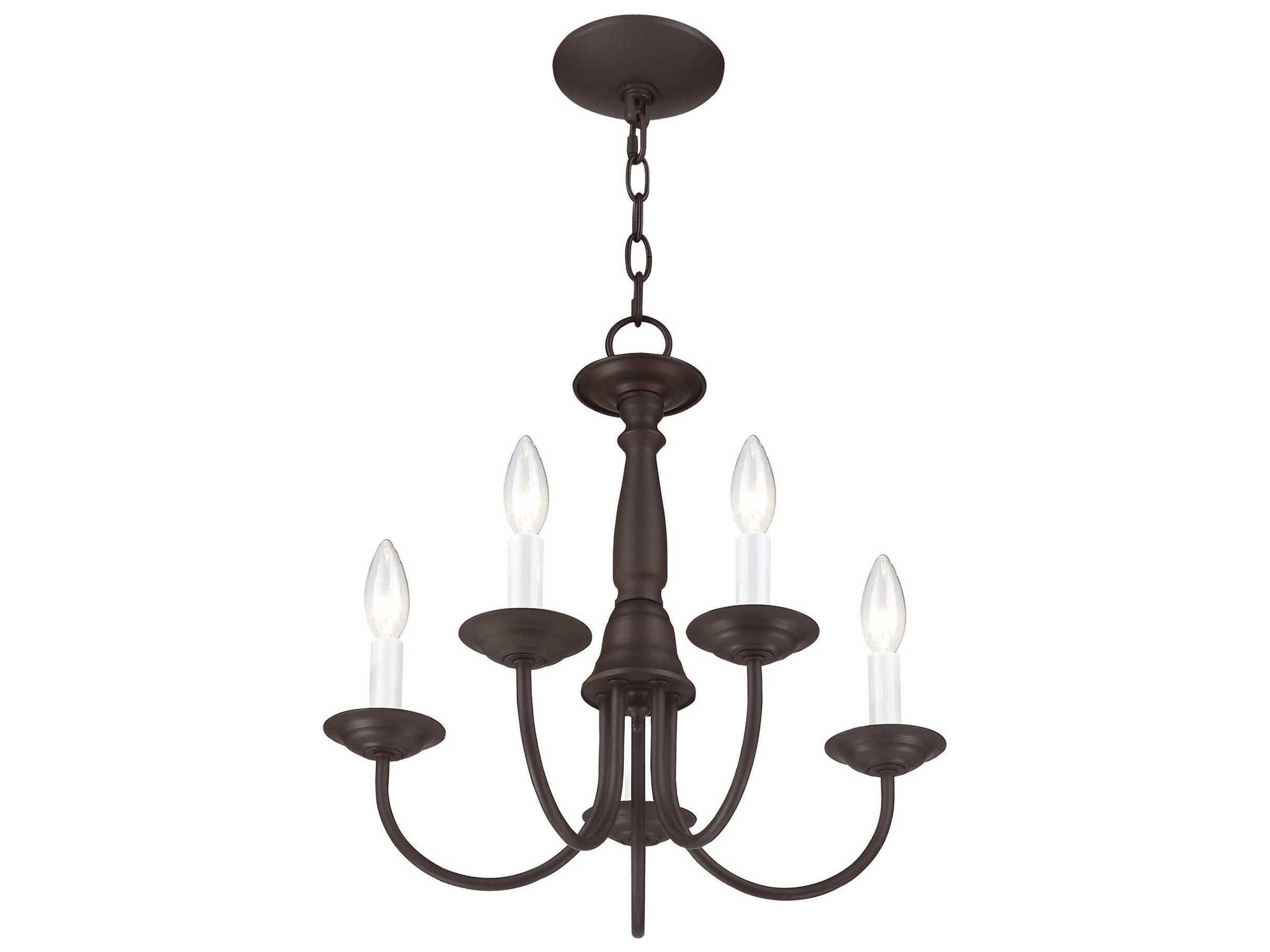 Livex Lighting Home Basics 5-Light Bronze Candelabra Chandelier
