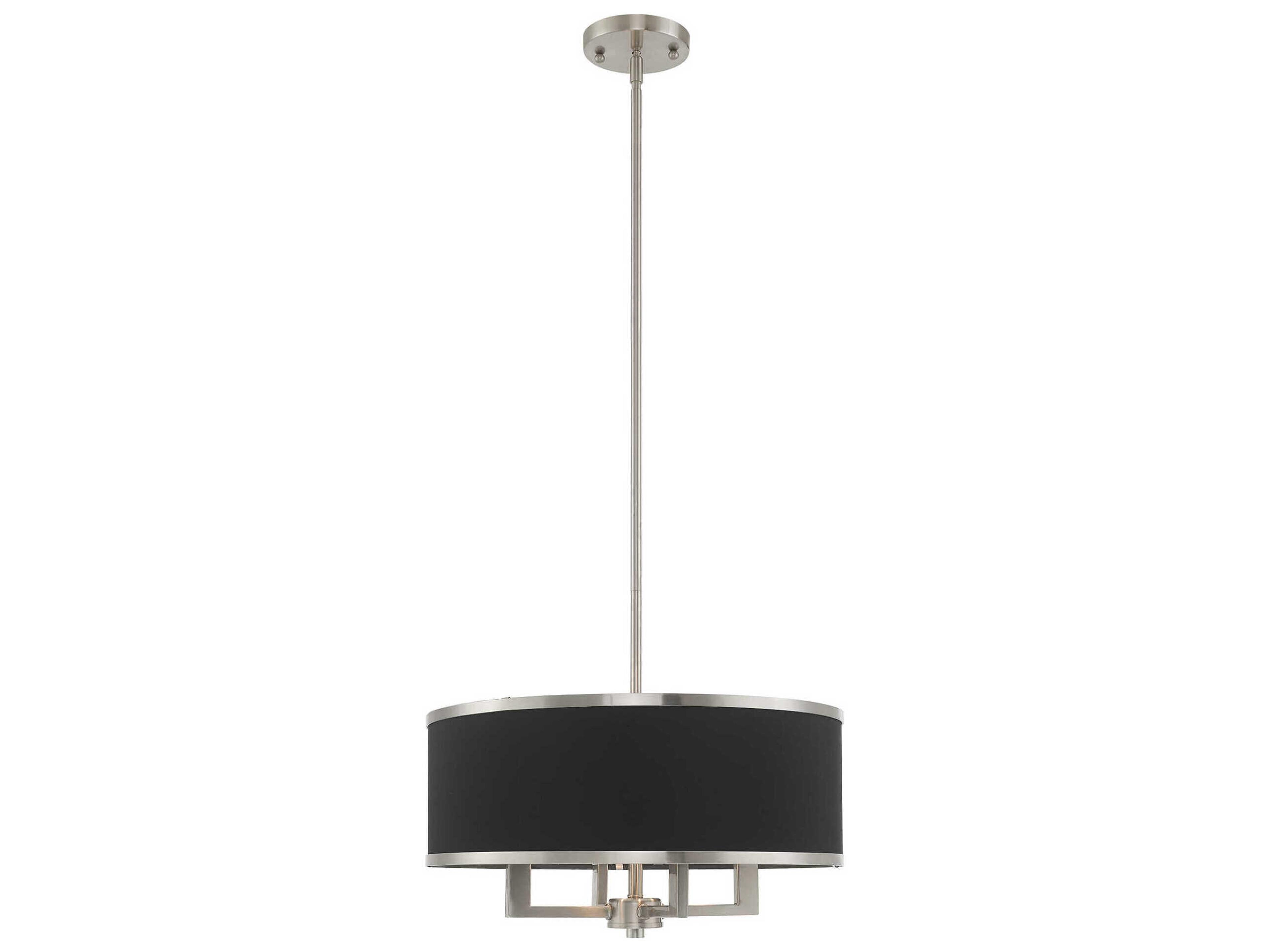 Park Ridge 4-Light Brushed Nickel Candelabra Drum Chandelier