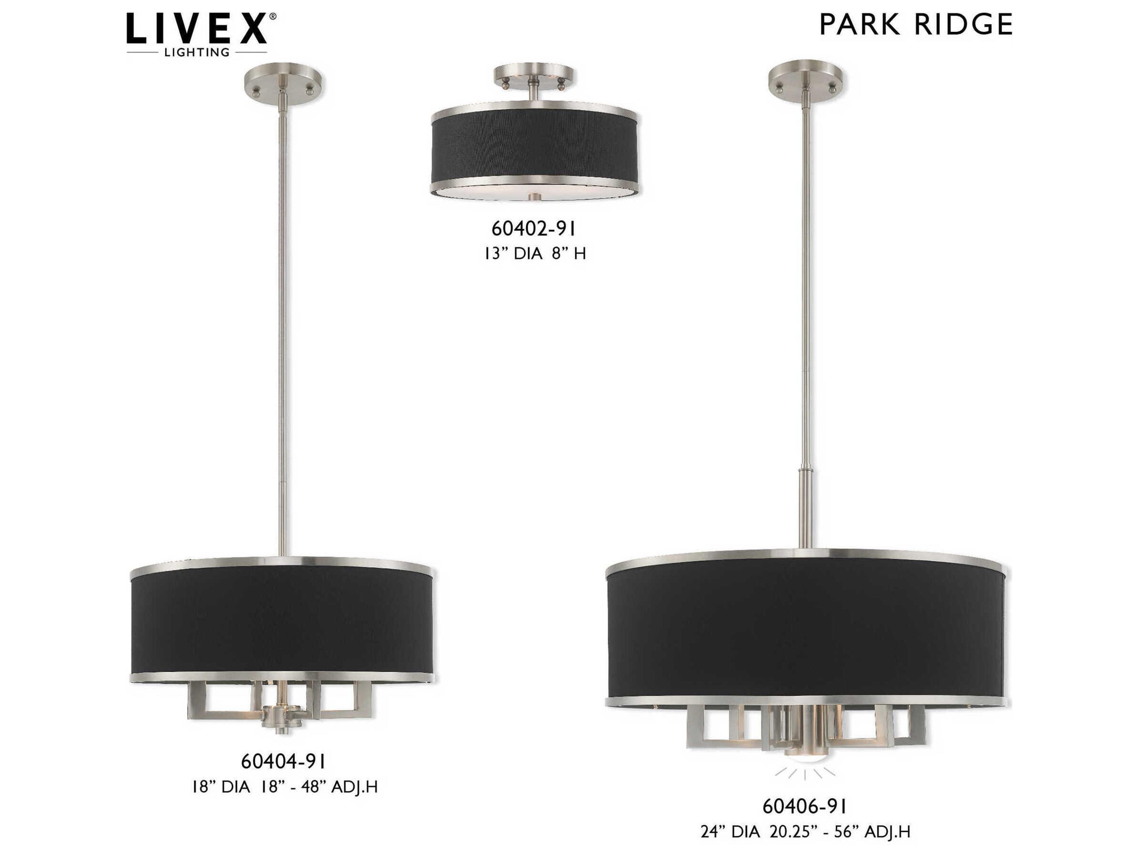 Livex Lighting Park Ridge 4-Light Brushed Nickel Candelabra Drum Chandelier