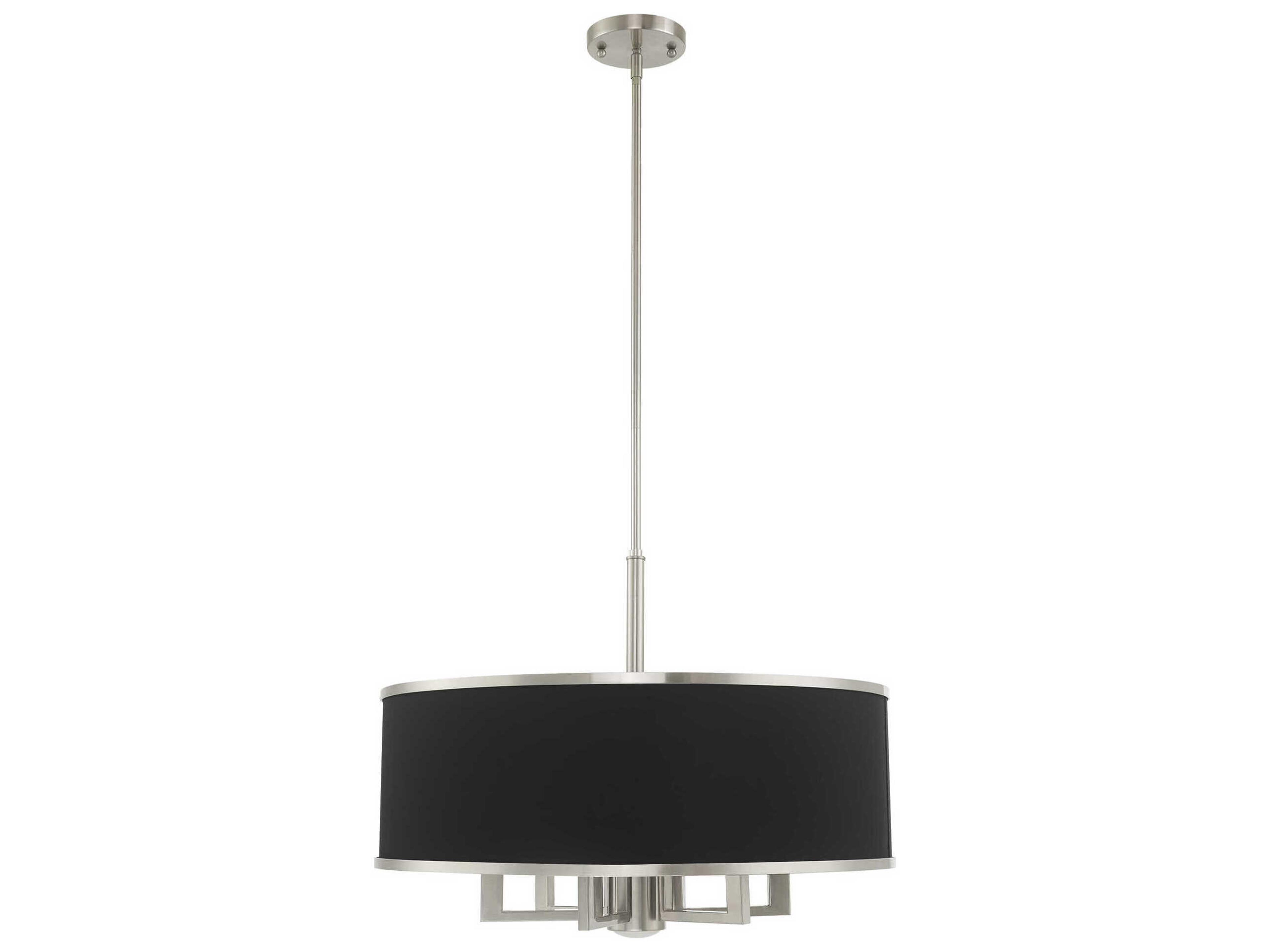 Livex Lighting Park Ridge 7-Light Brushed Nickel Drum Chandelier