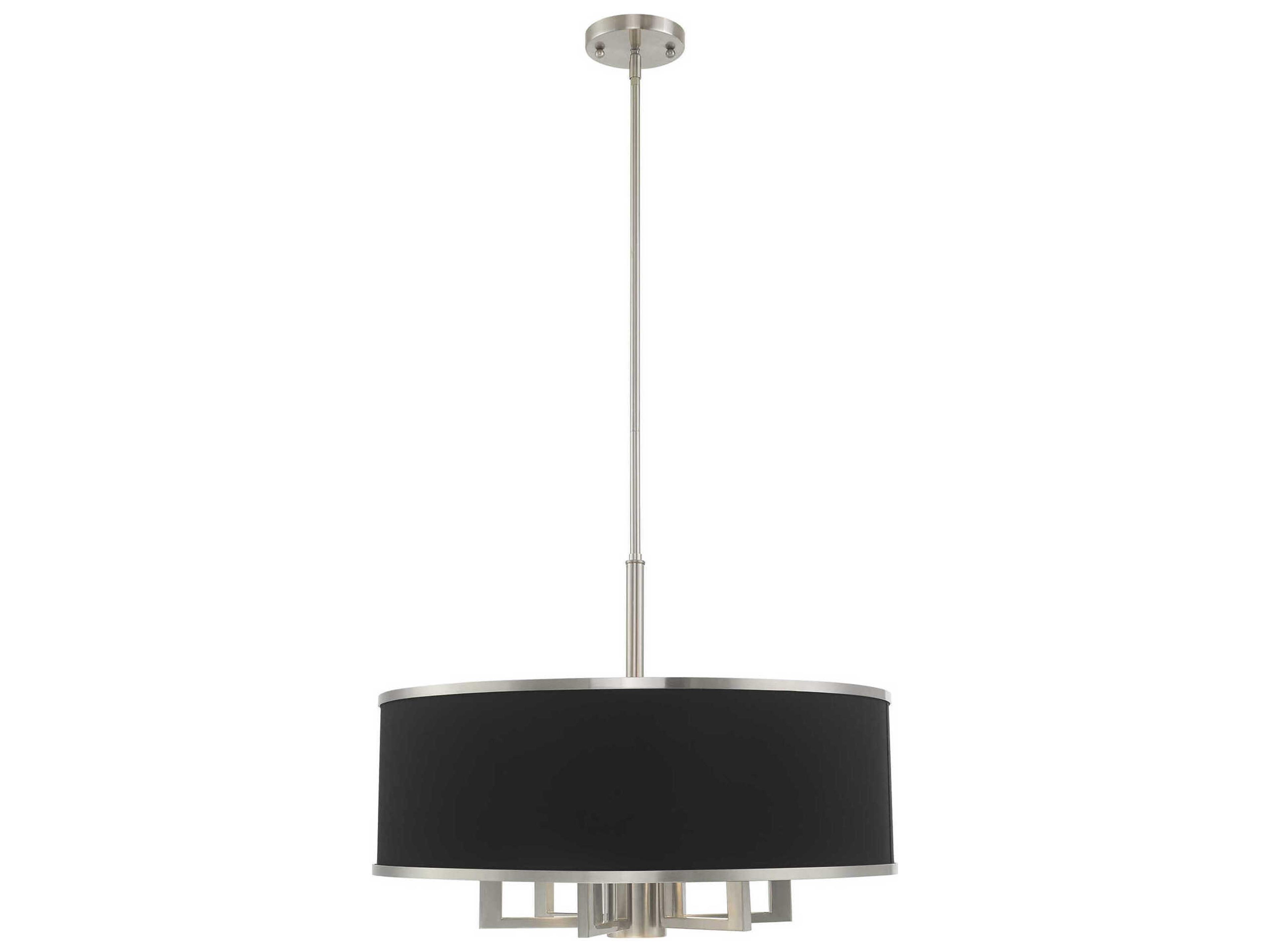 Livex Lighting Park Ridge 7-Light Brushed Nickel Drum Chandelier