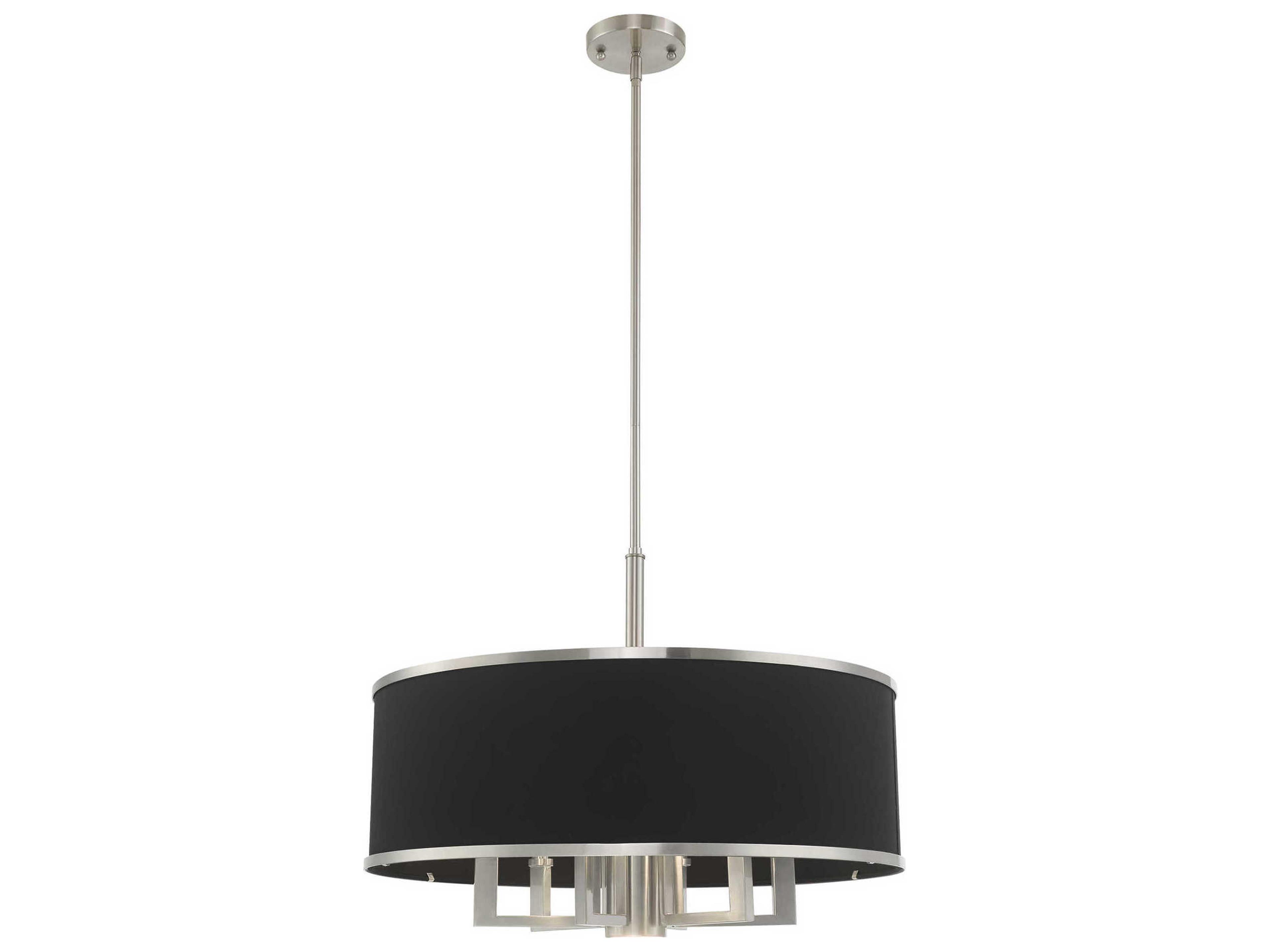 Livex Lighting Park Ridge 7-Light Brushed Nickel Drum Chandelier