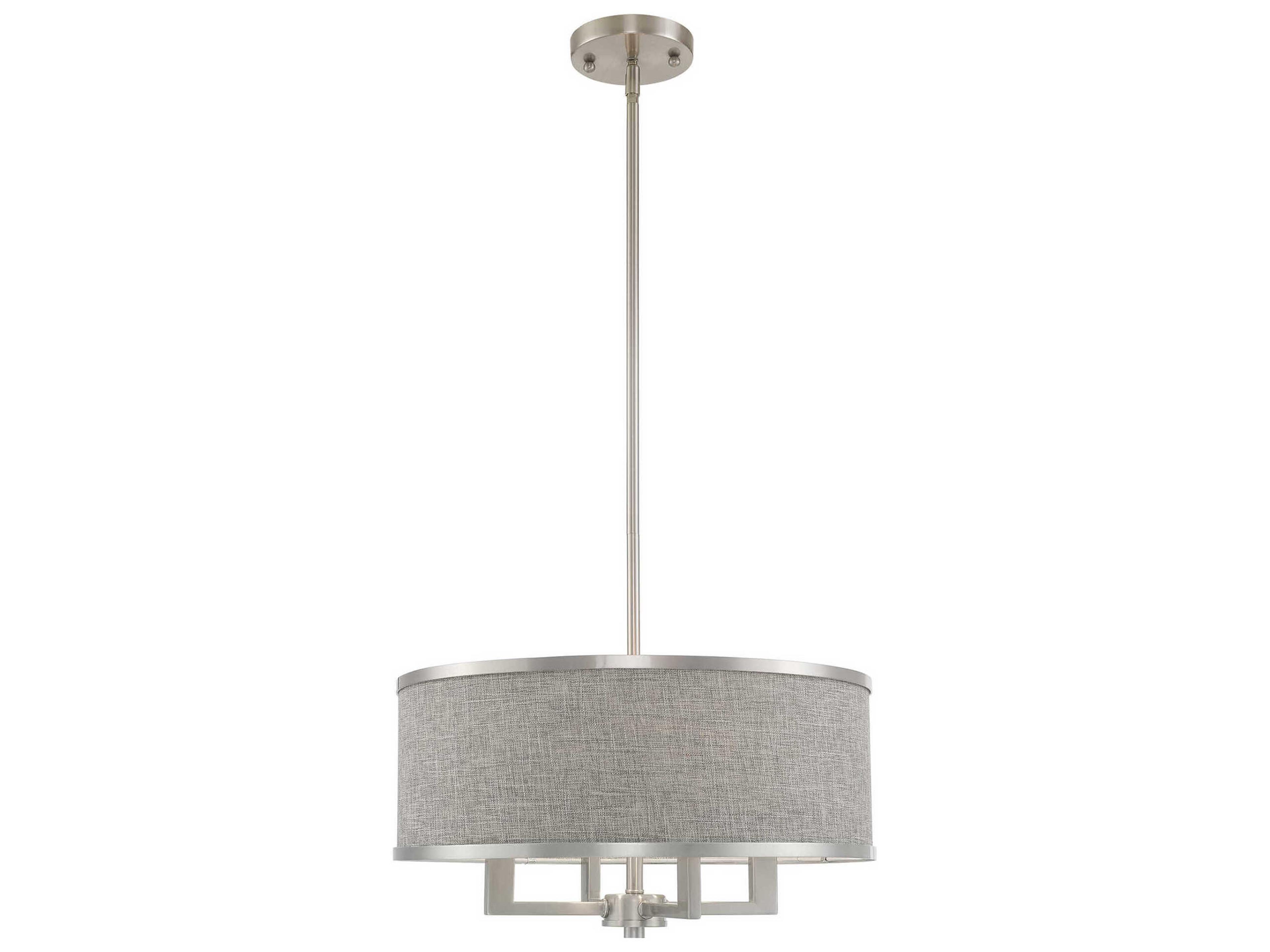 Park Ridge 4-Light Brushed Nickel Candelabra Drum Chandelier