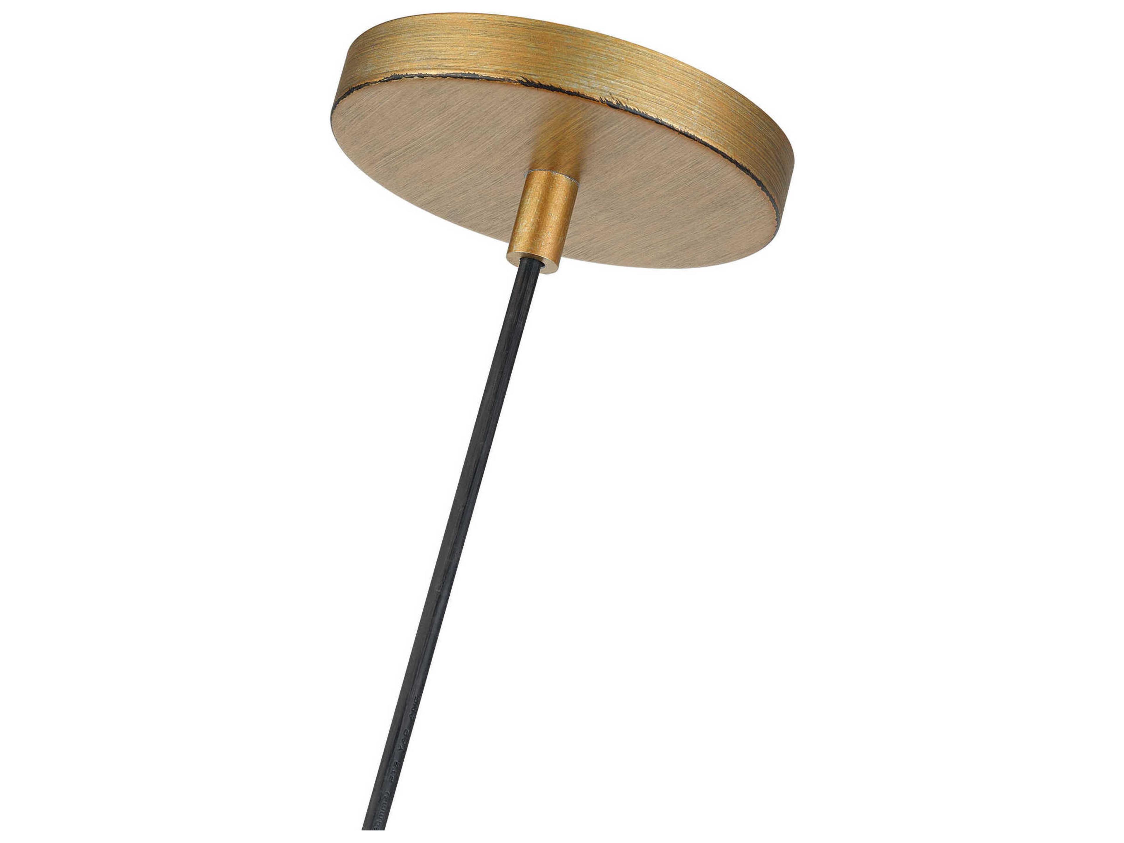 Livex Lighting Weavington 2-Light Antique Gold Leaf Drum Pendant