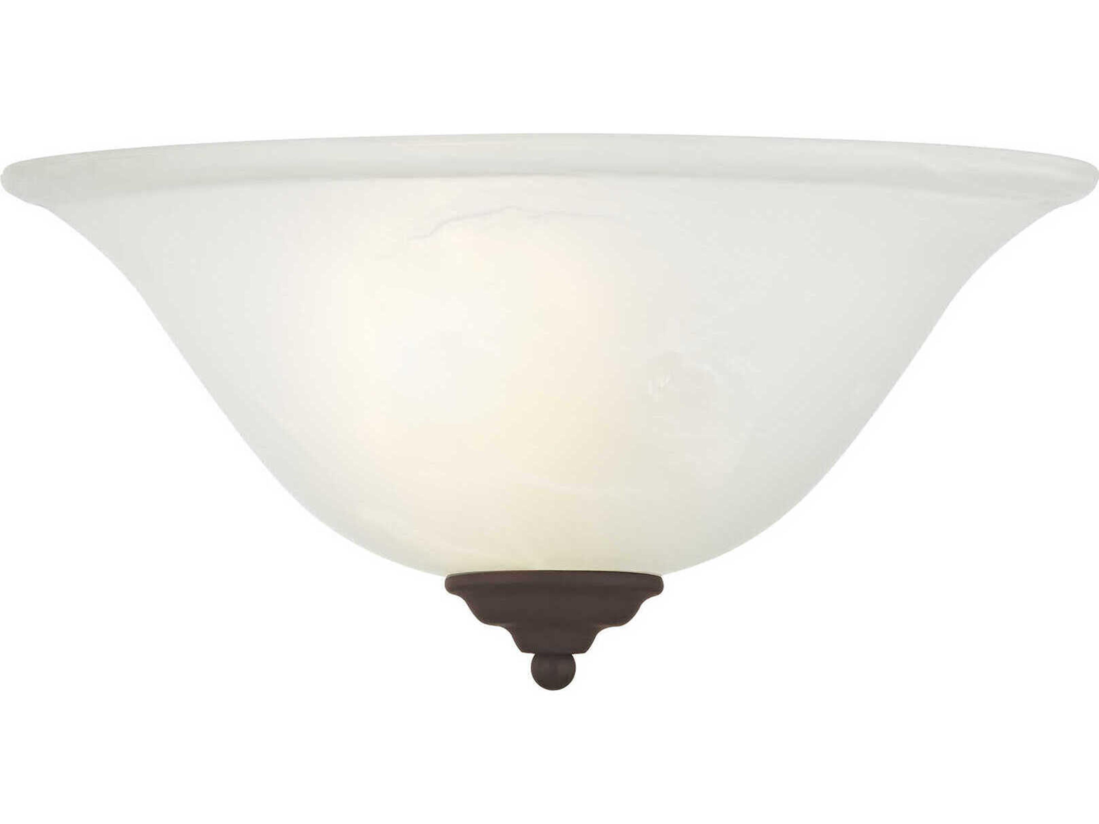 Coronado 1-Light Bronze White Glass Wall Sconce