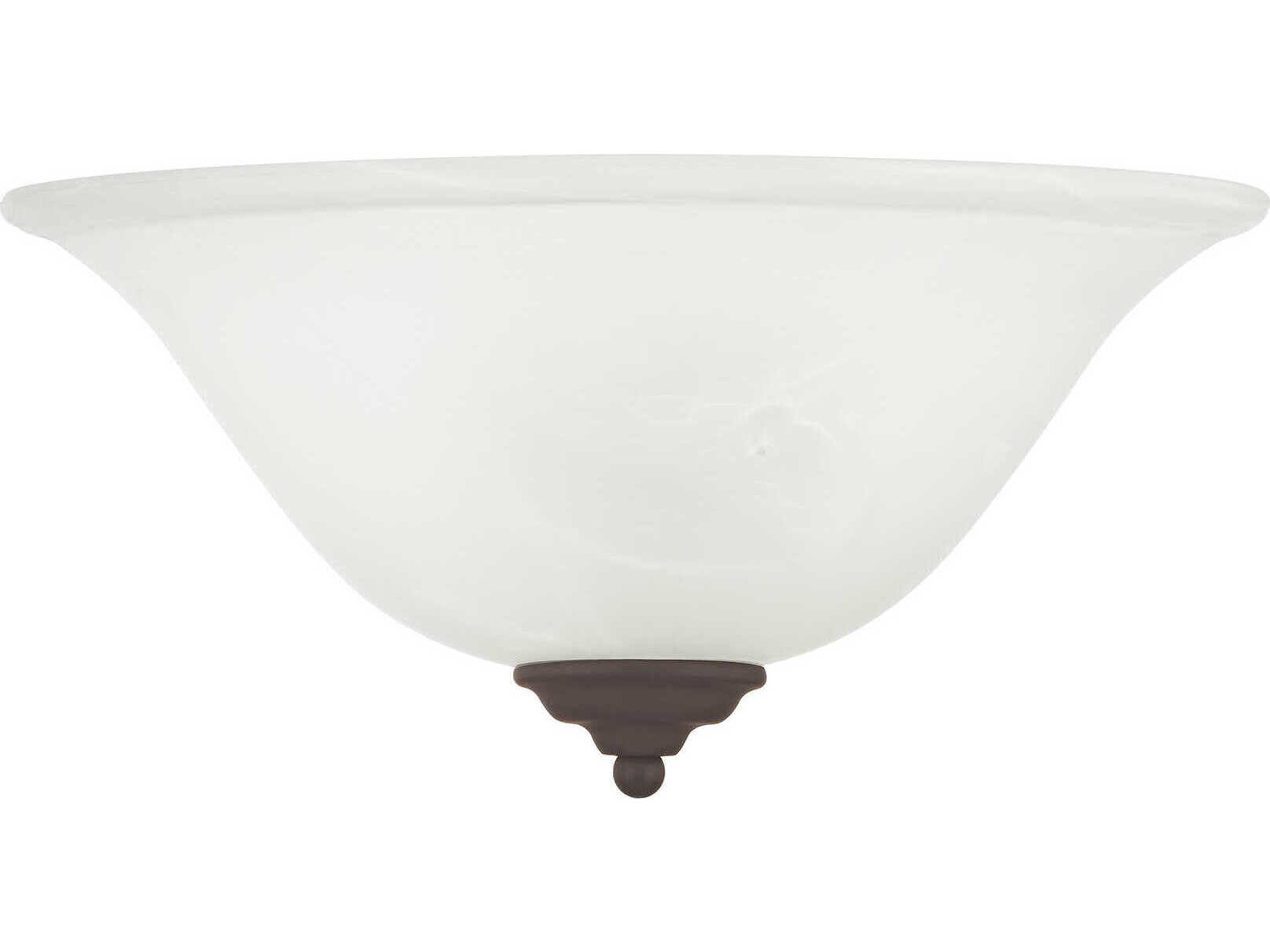 Livex Lighting Coronado 1-Light Bronze White Glass Wall Sconce