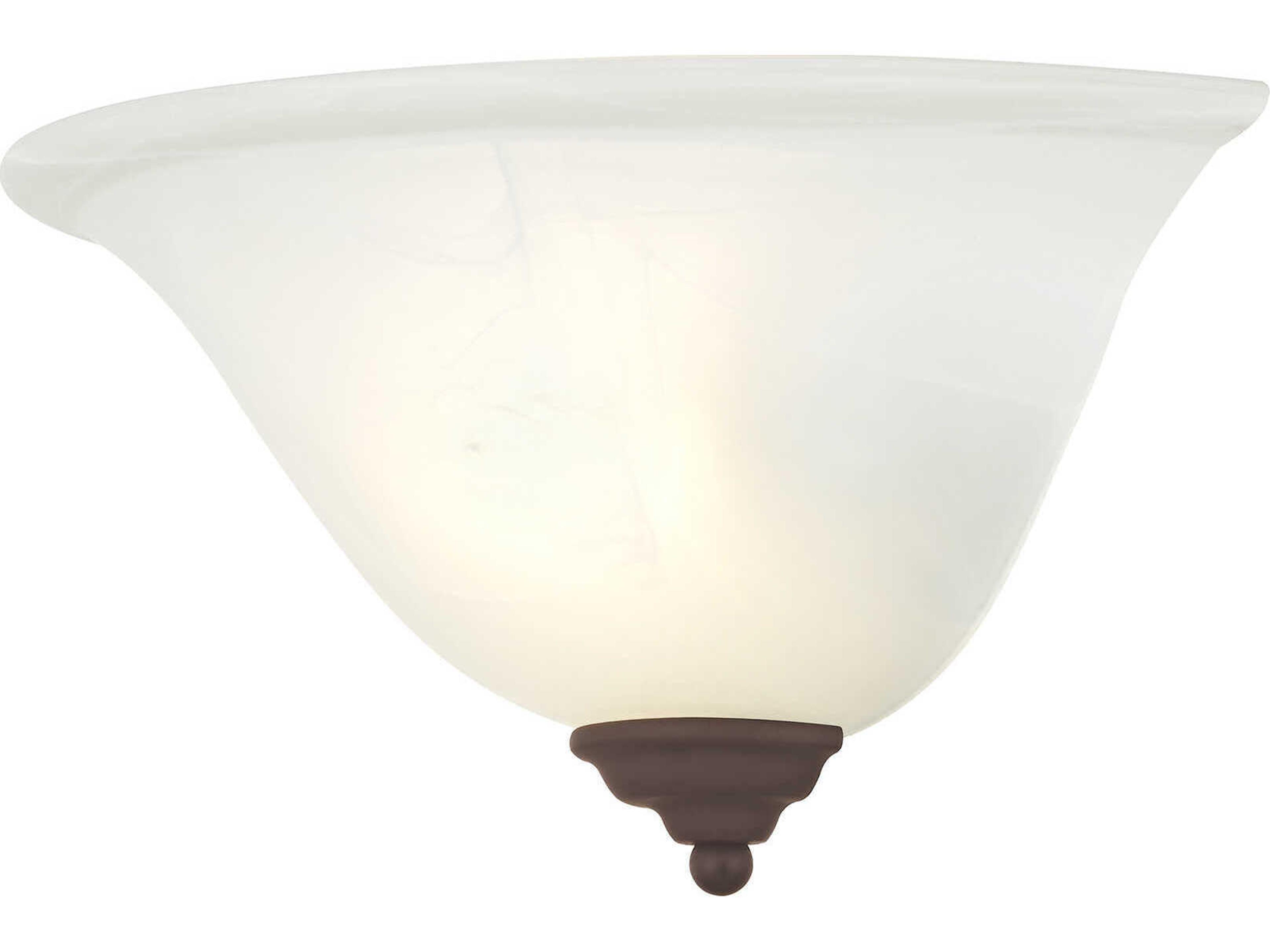 Livex Lighting Coronado 1-Light Bronze White Glass Wall Sconce