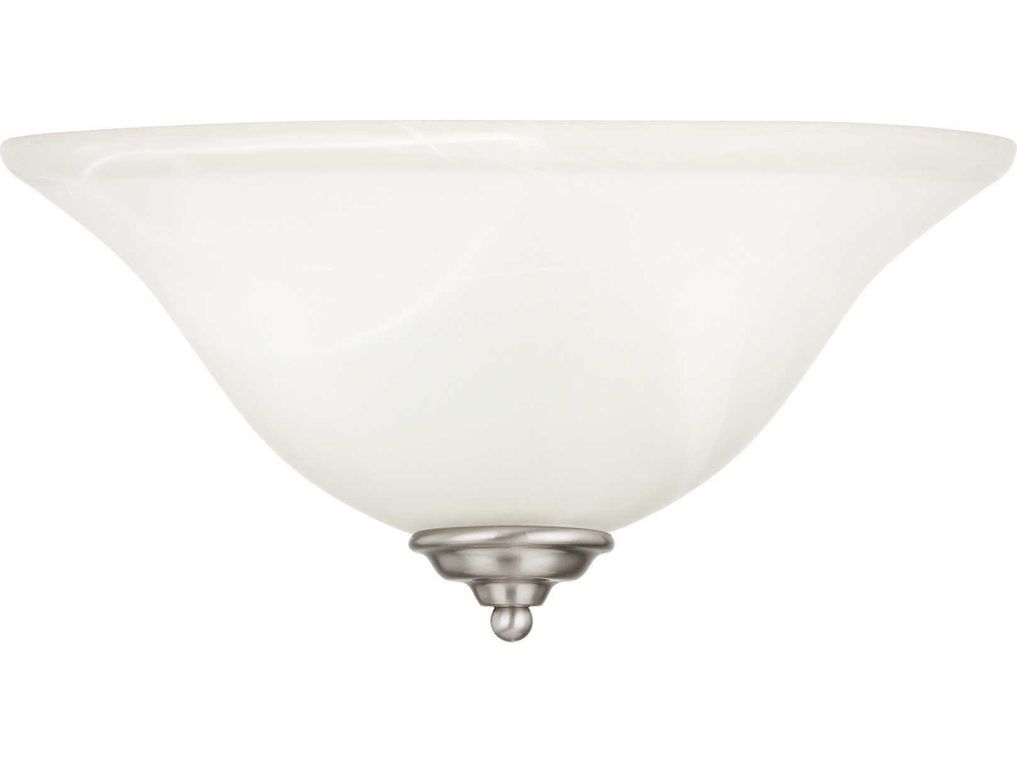 Livex Lighting Coronado 1-Light Brushed Nickel Glass Wall Sconce