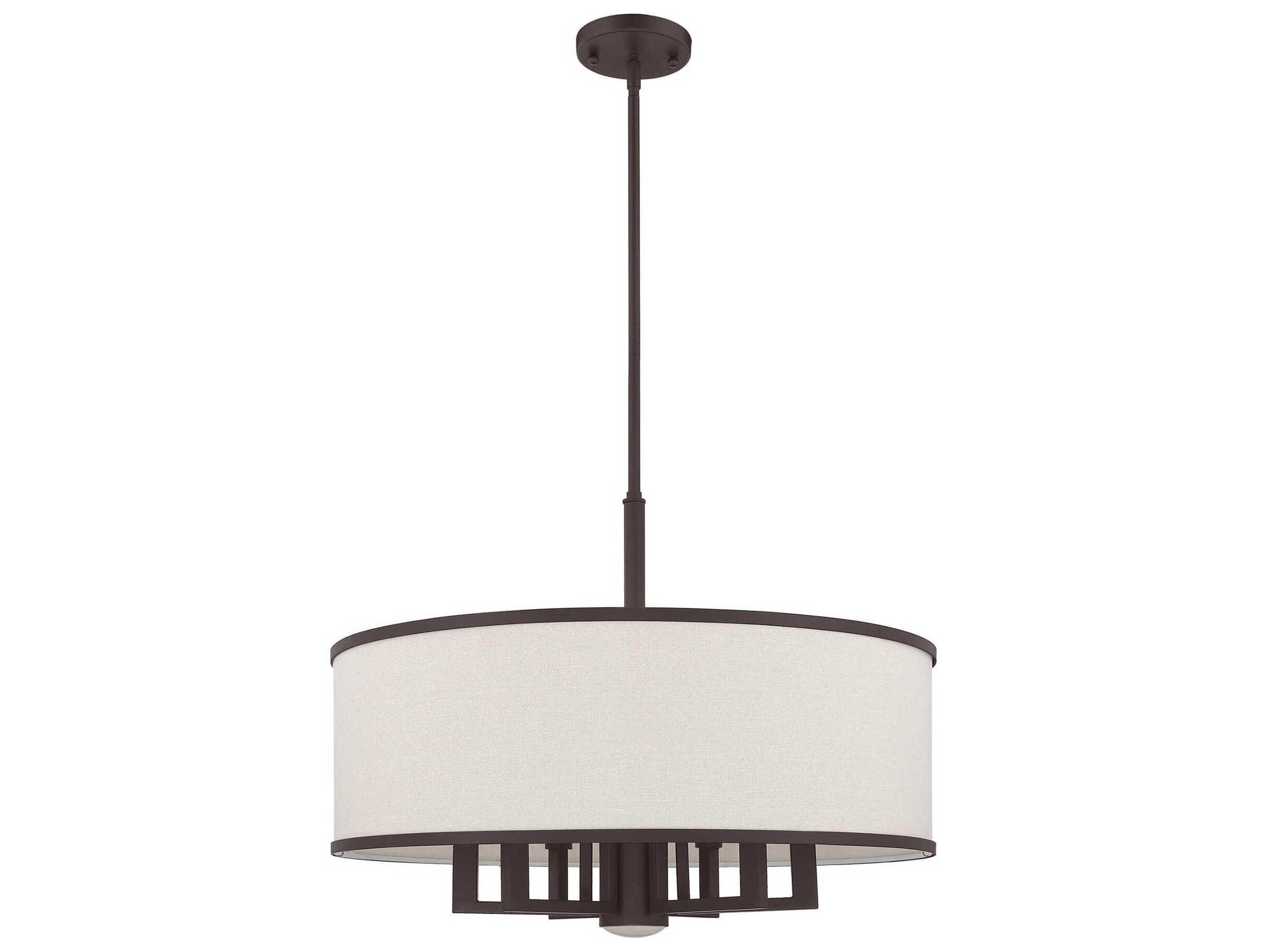 Livex Lighting Park Ridge 7-Light Bronze Candelabra Drum Chandelier