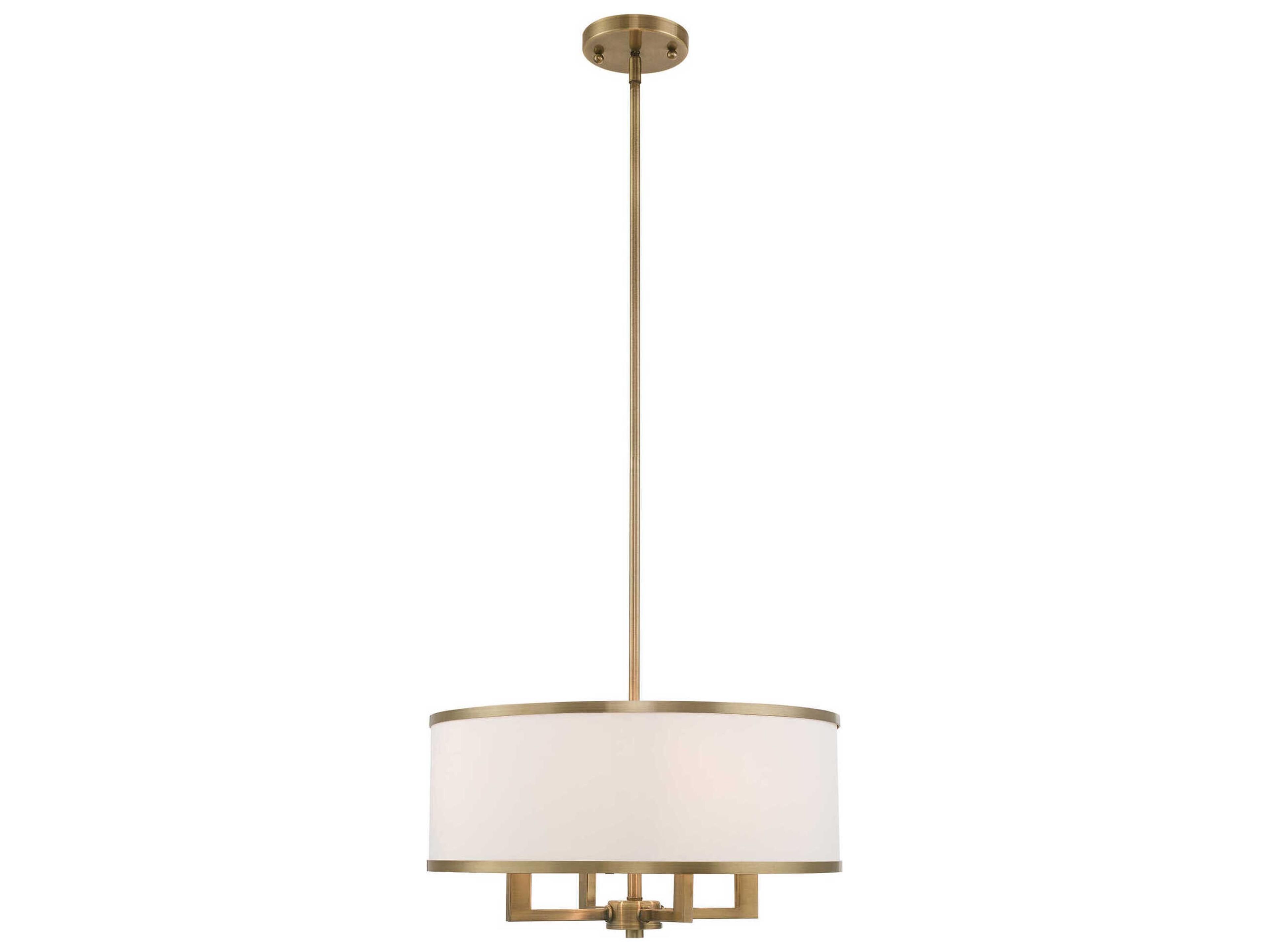 Park Ridge 4-Light Antique Brass Candelabra Drum Chandelier