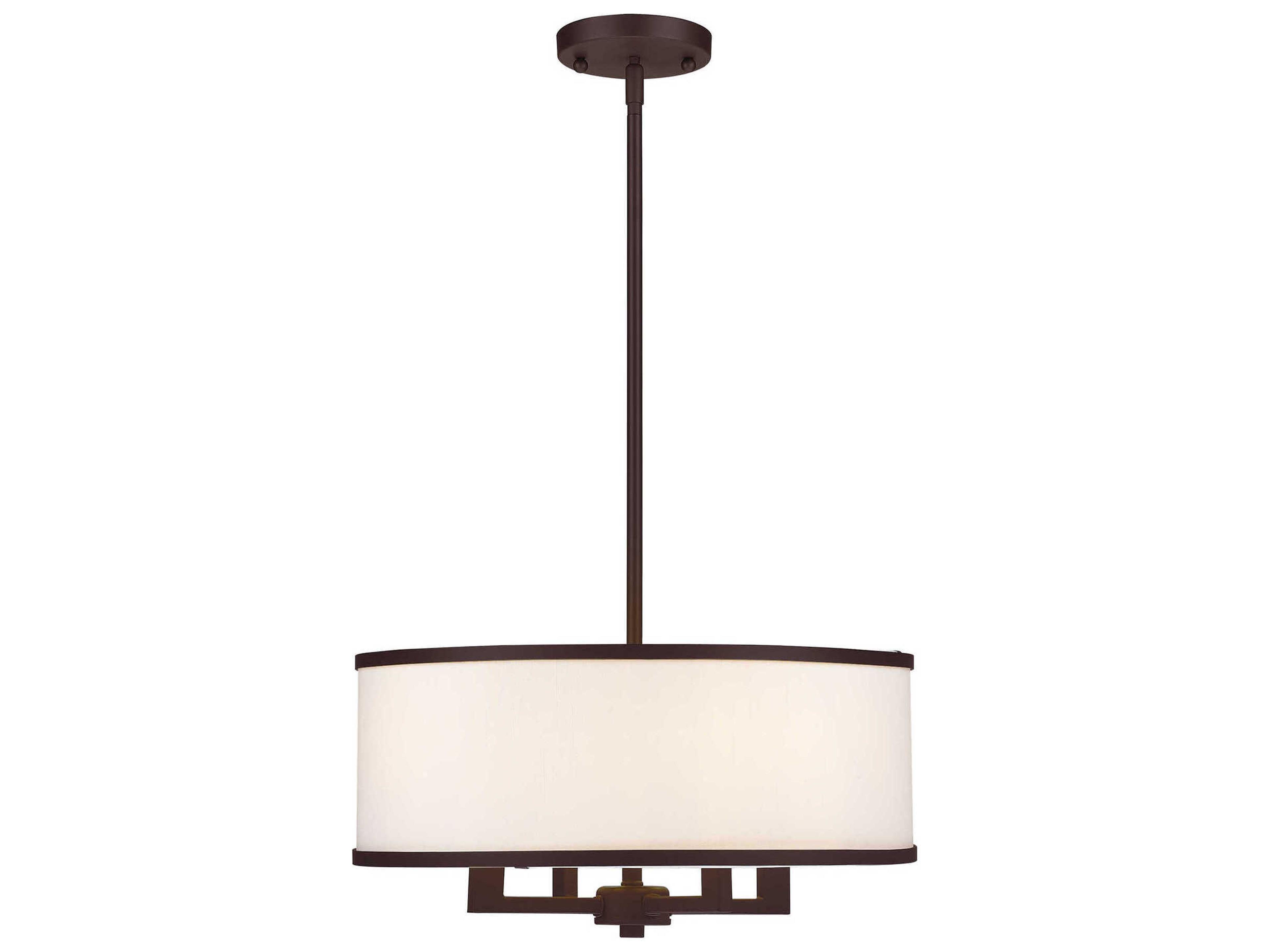 Livex Lighting Park Ridge 4-Light Bronze Candelabra Drum Chandelier