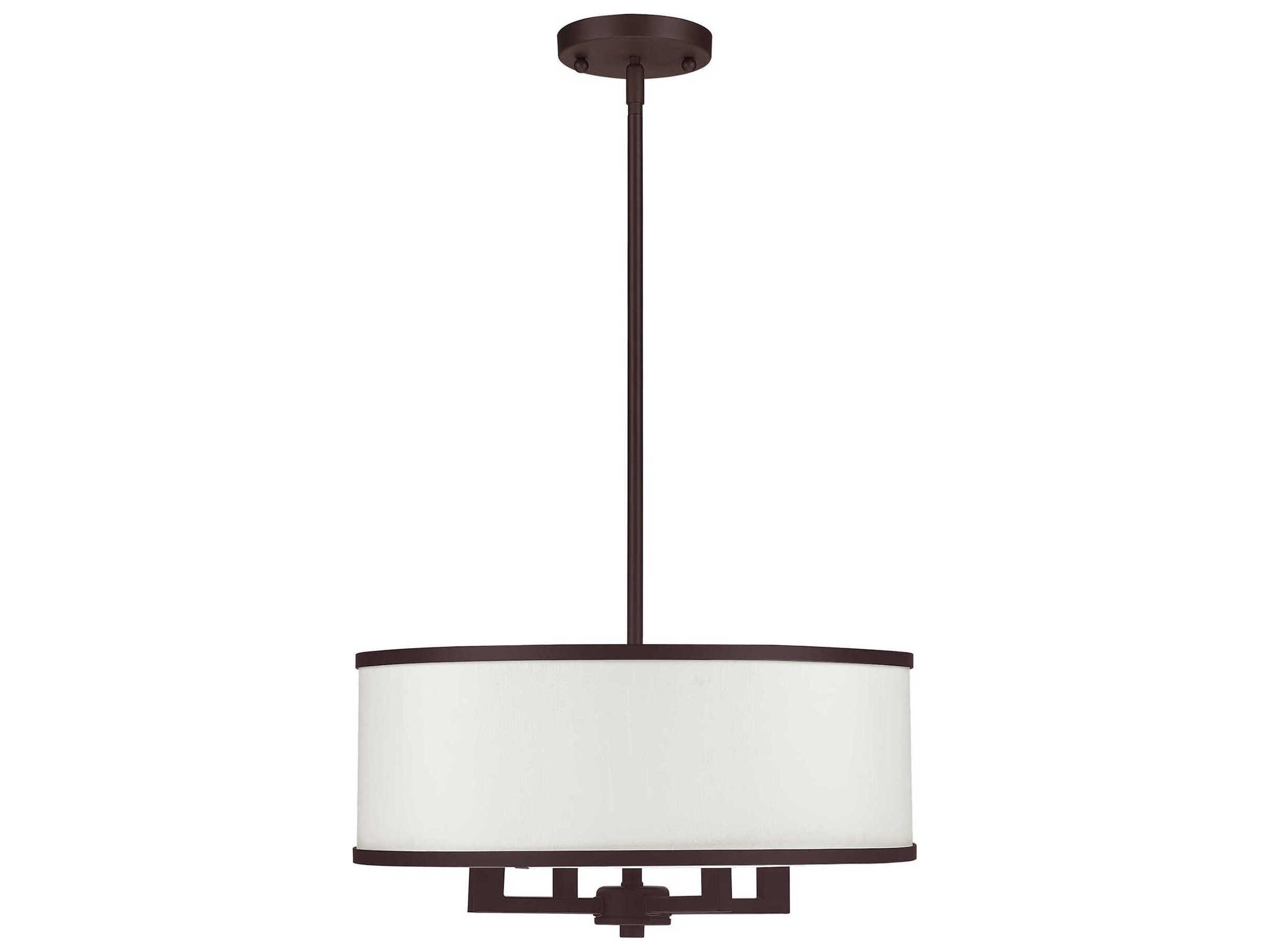 Livex Lighting Park Ridge 4-Light Bronze Candelabra Drum Chandelier