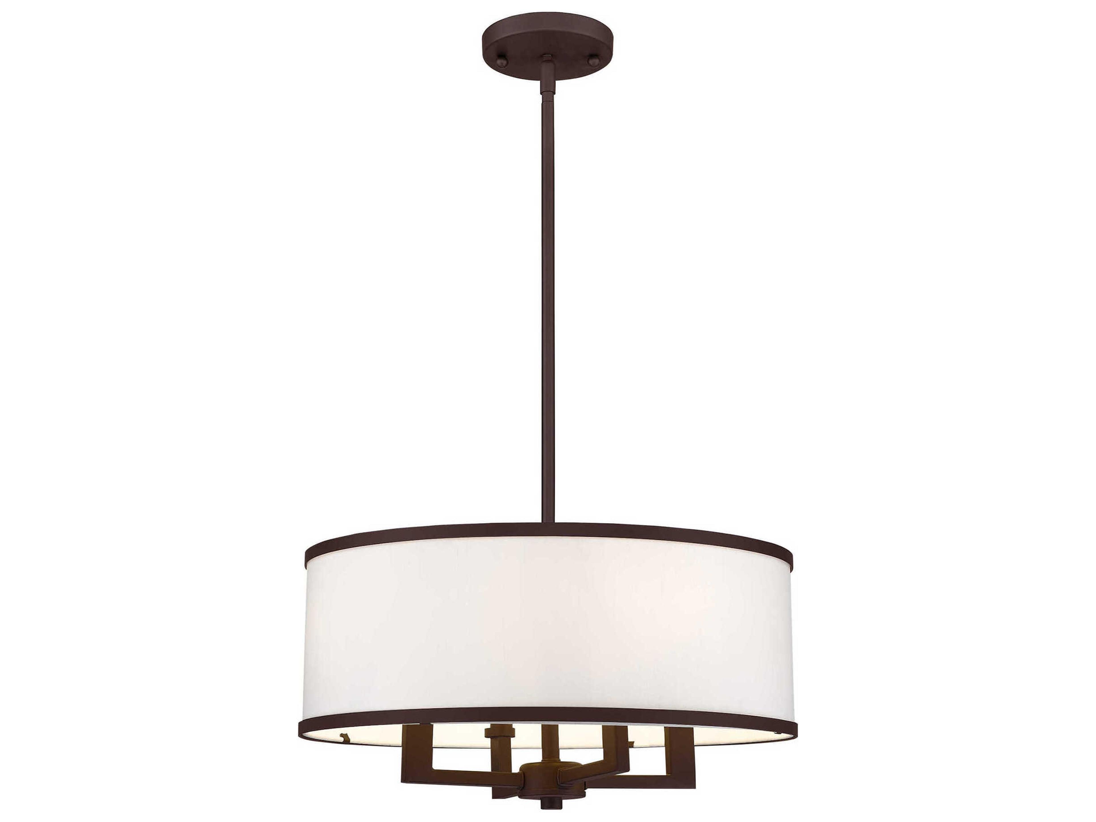 Livex Lighting Park Ridge 4-Light Bronze Candelabra Drum Chandelier