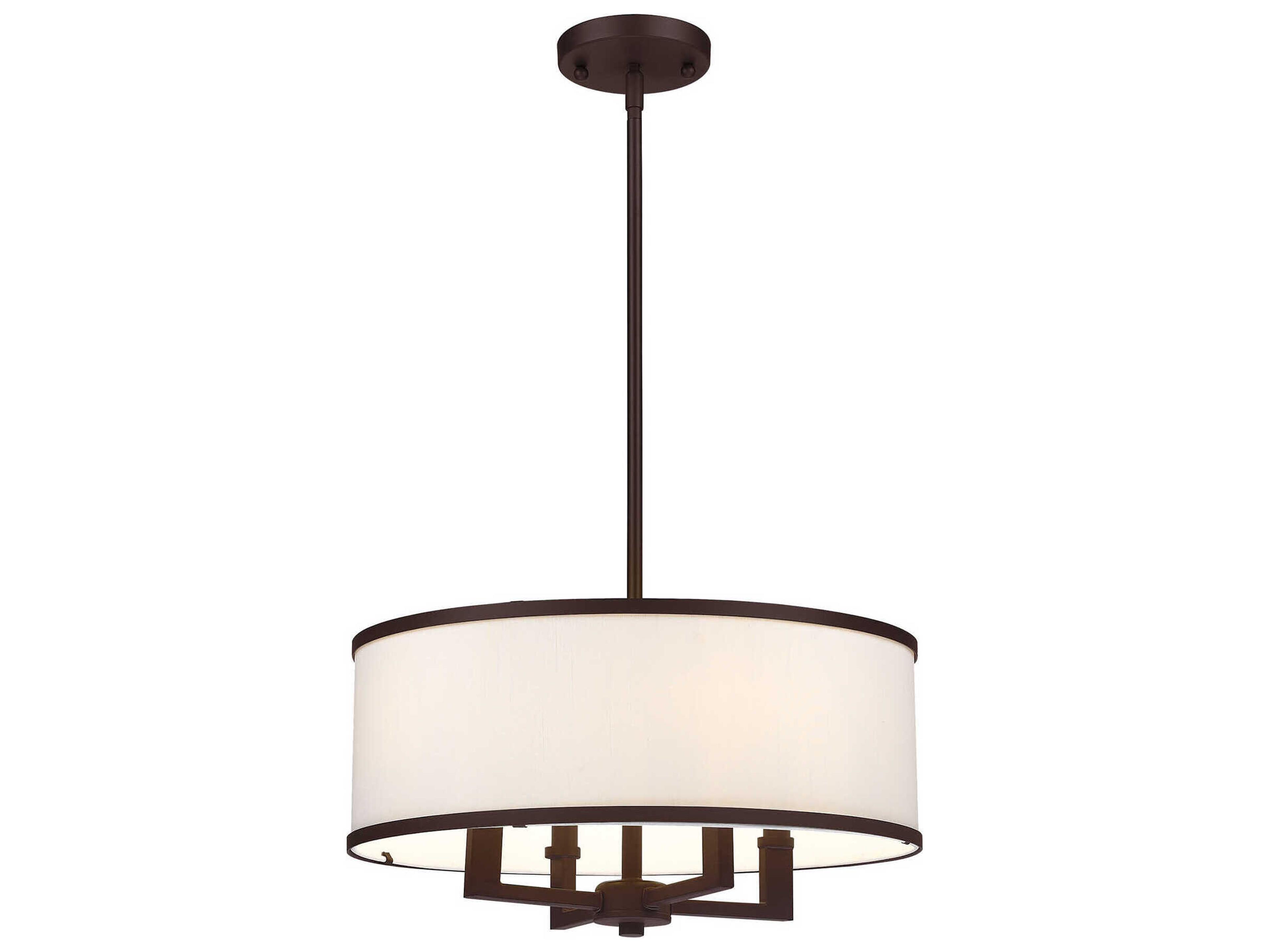 Livex Lighting Park Ridge 4-Light Bronze Candelabra Drum Chandelier