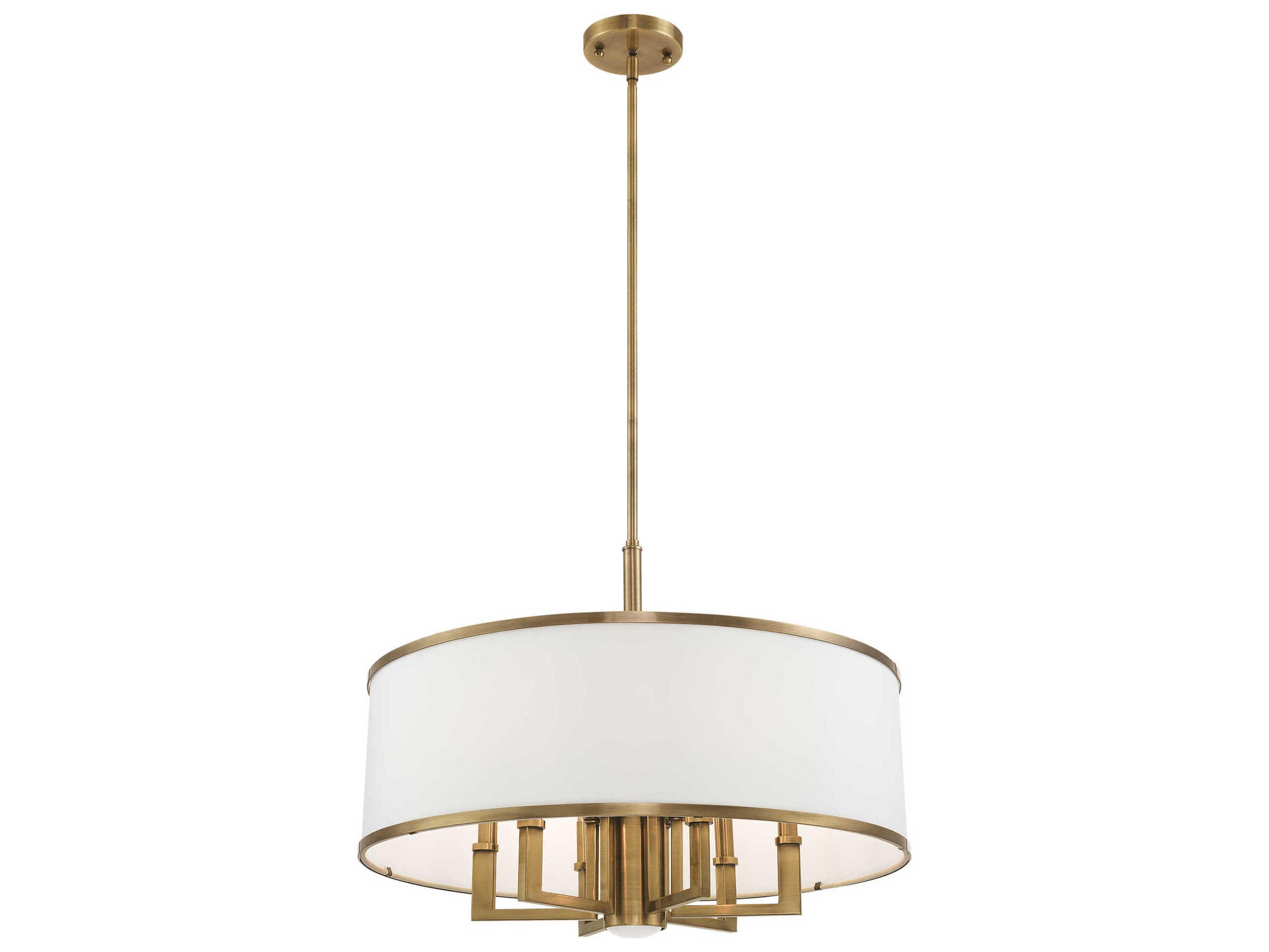 Livex Lighting Park Ridge 6-Light Antique Brass Drum Round Chandelier