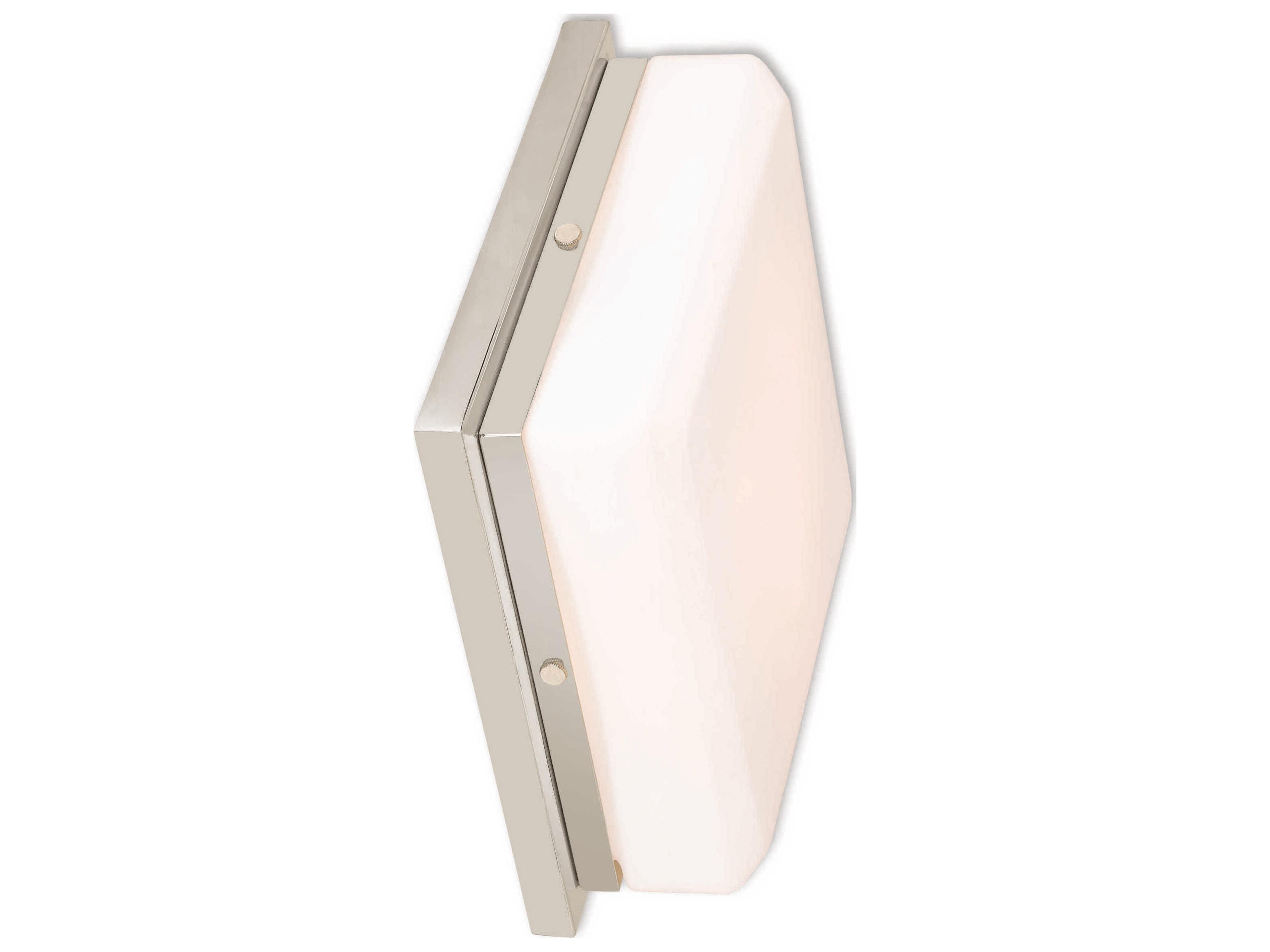 Livex Lighting Allure 3-Light Polished Nickel White Glass Flush Mount