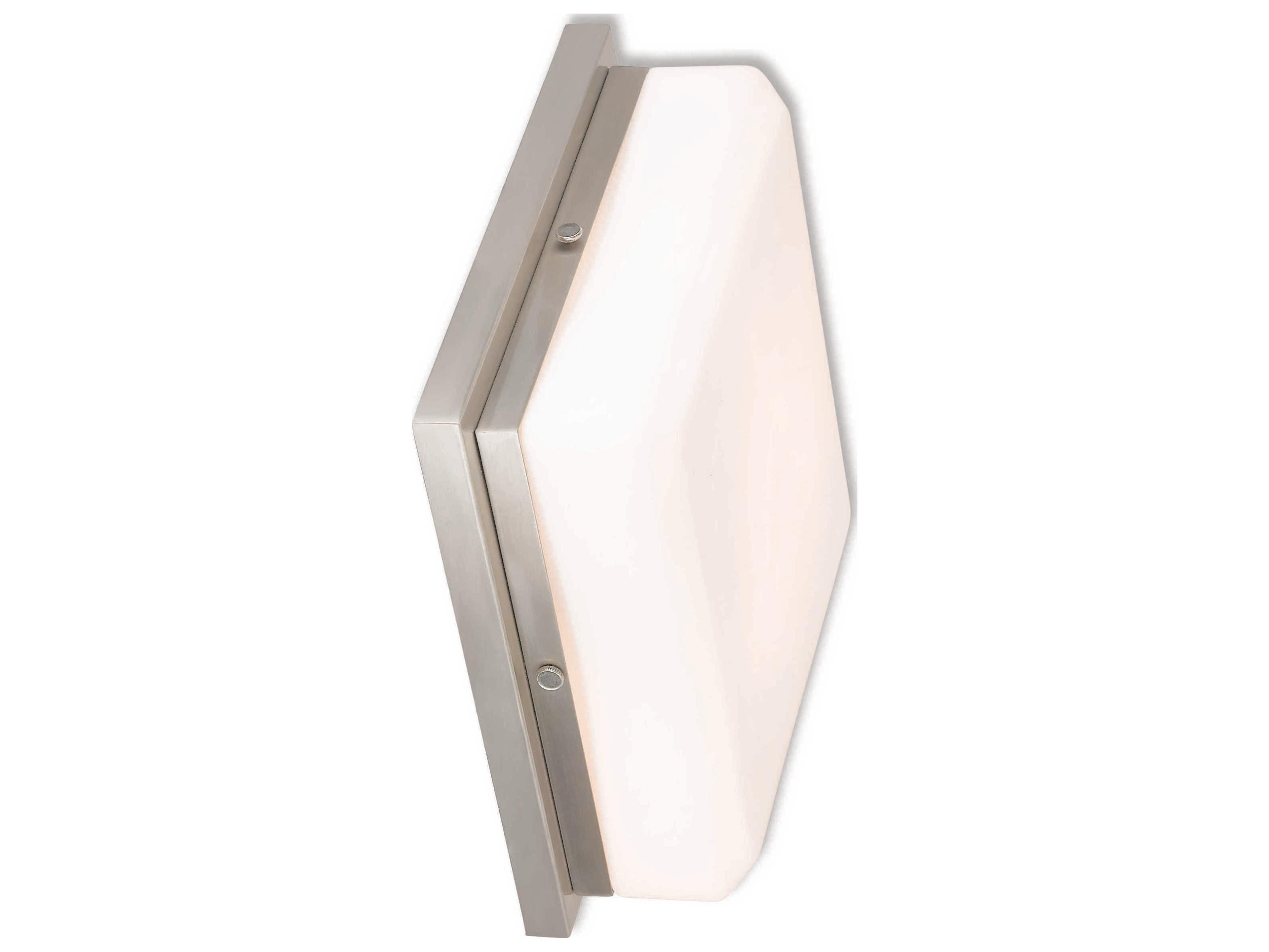 Livex Lighting Allure 3-Light Brushed Nickel White Glass Flush Mount