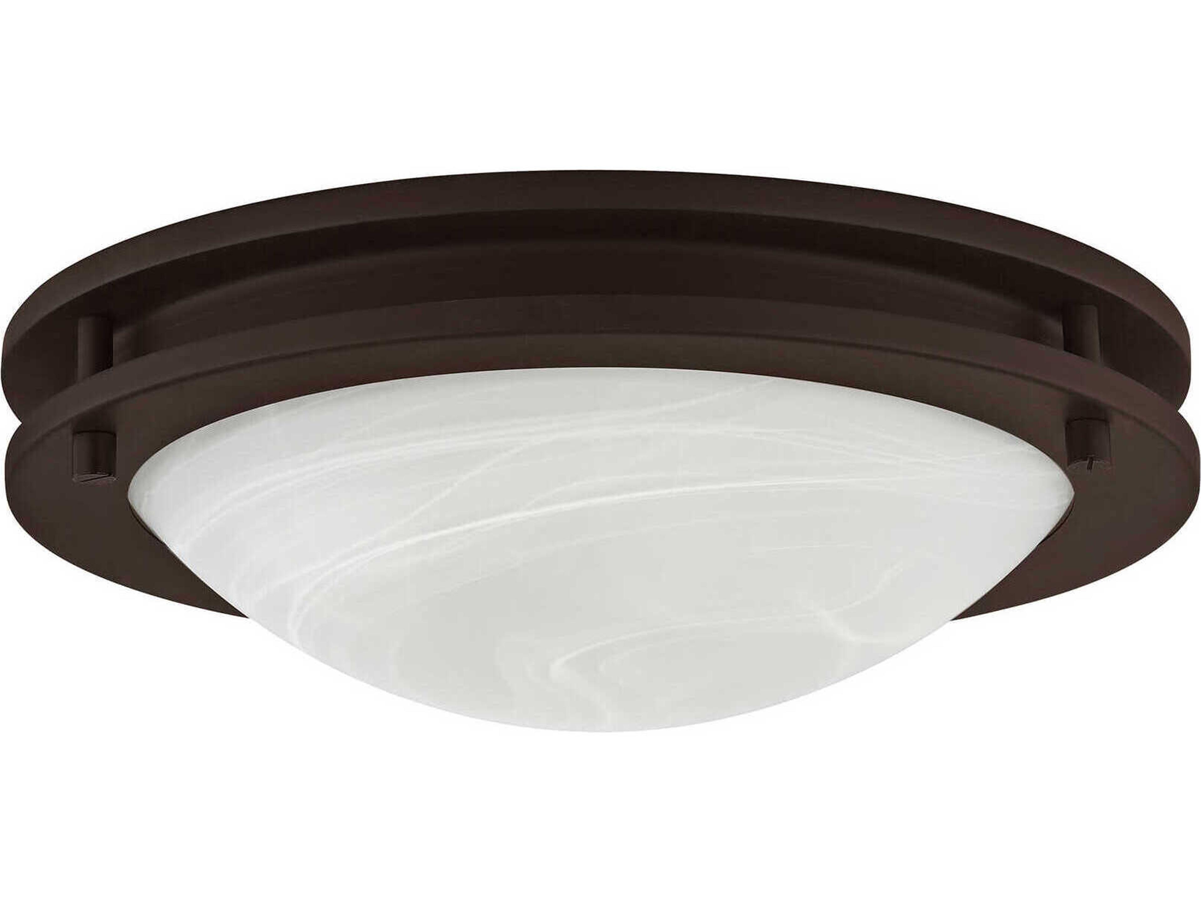 Livex Lighting Ariel 2-Light Bronze Glass Bowl Flush Mount