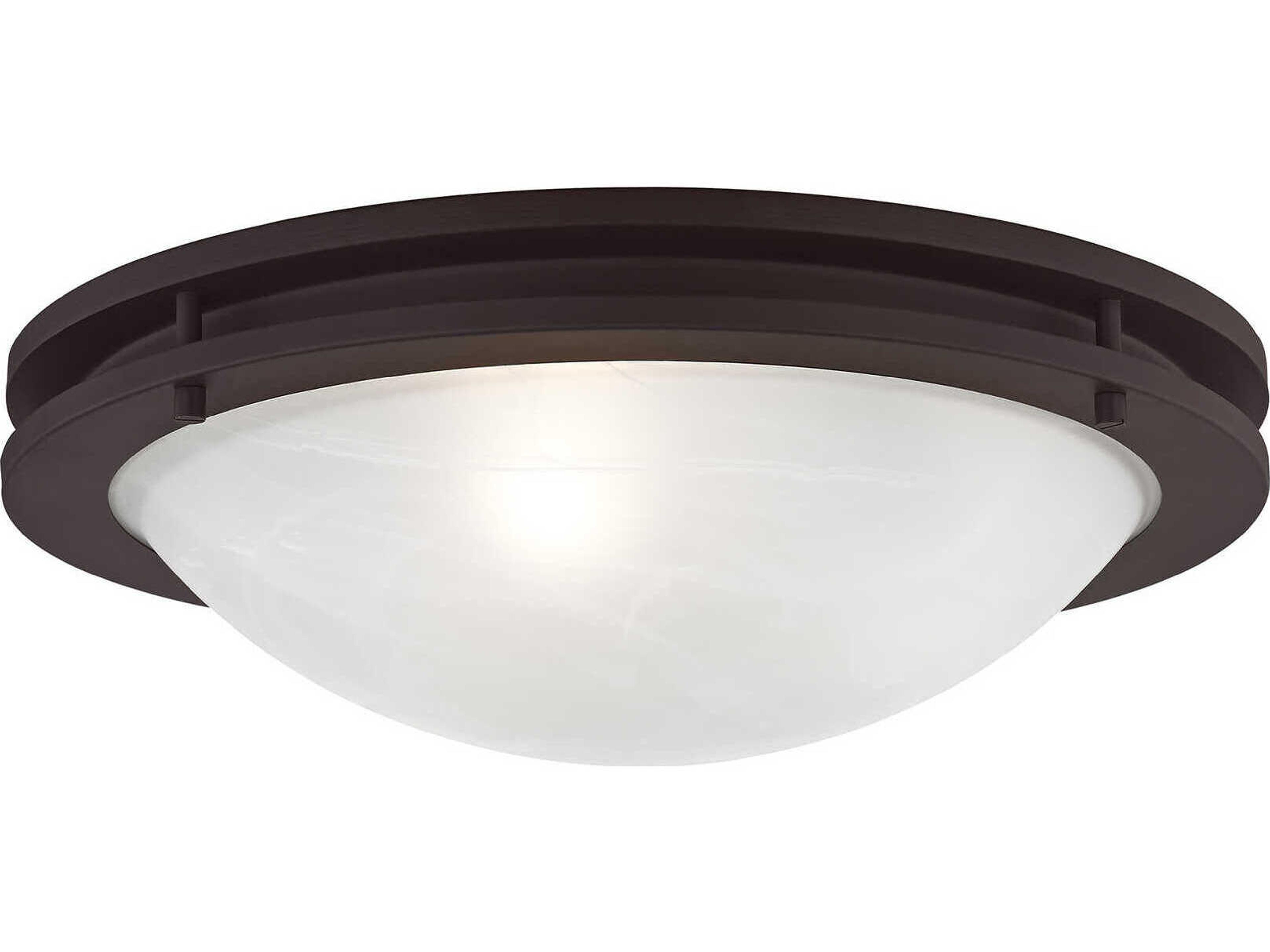 Ariel 3-Light Bronze Glass Bowl Flush Mount
