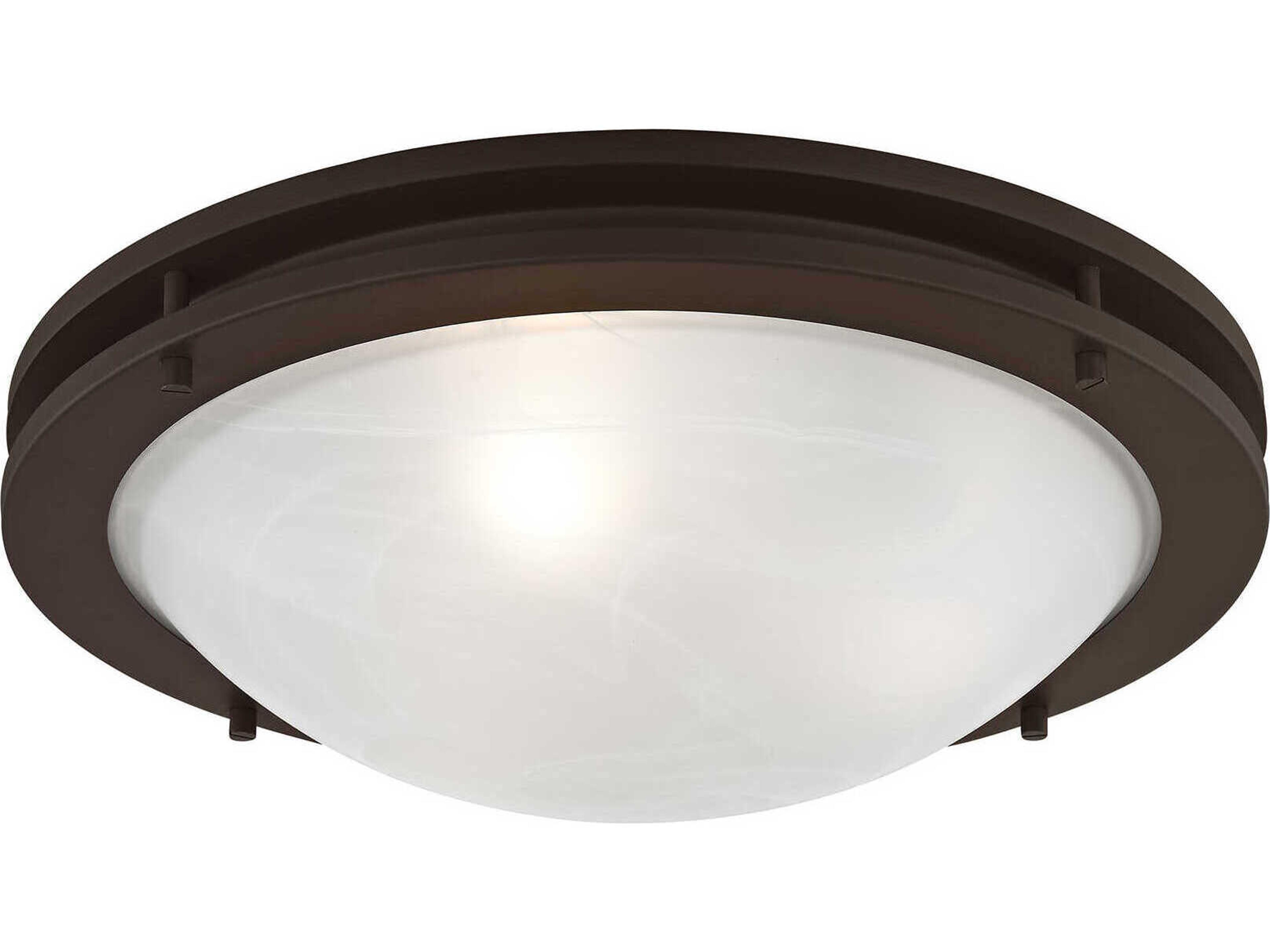 Livex Lighting Ariel 3-Light Bronze Glass Bowl Flush Mount