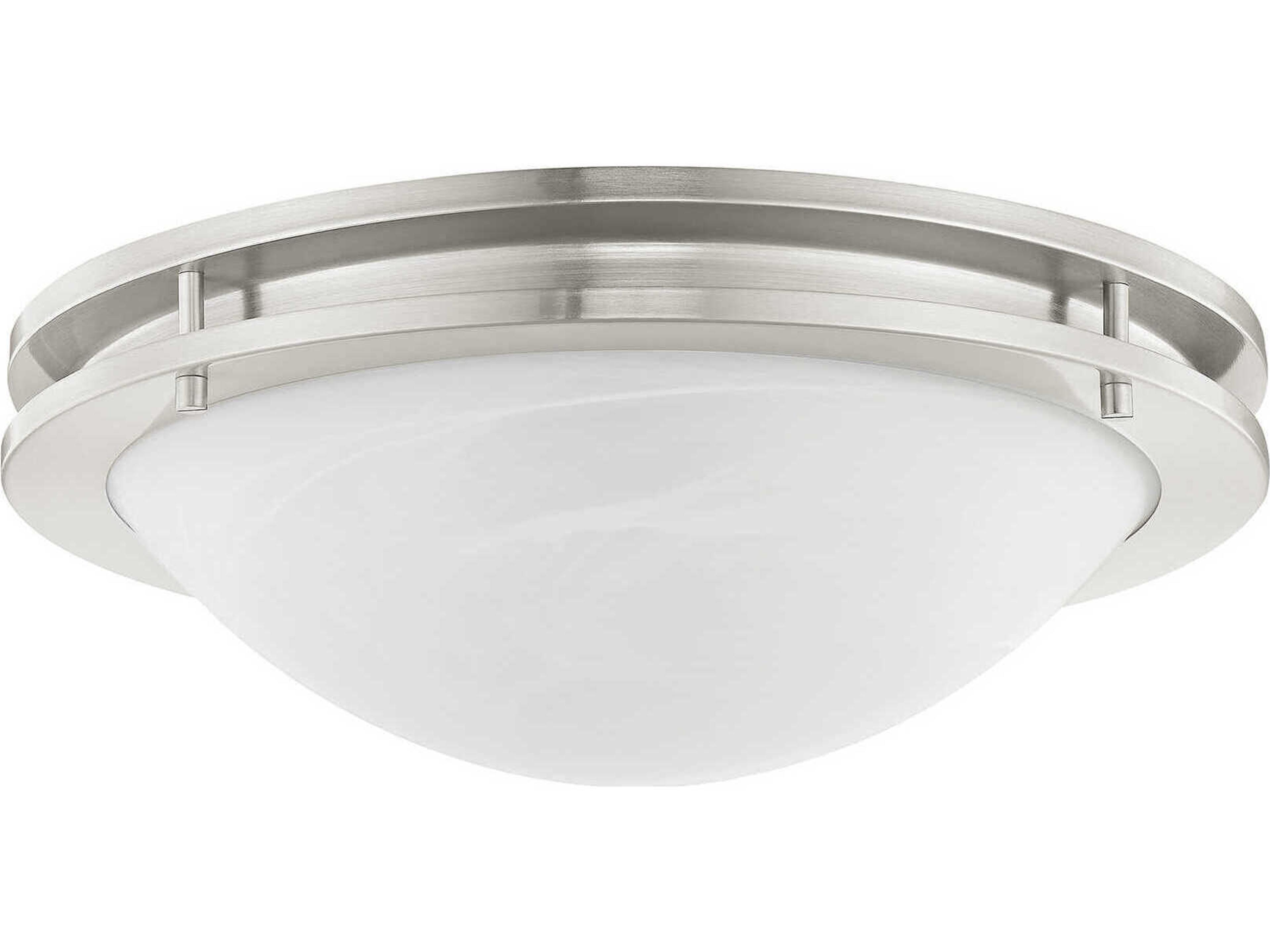Livex Lighting Ariel 3-Light Brushed Nickel Glass Bowl Flush Mount
