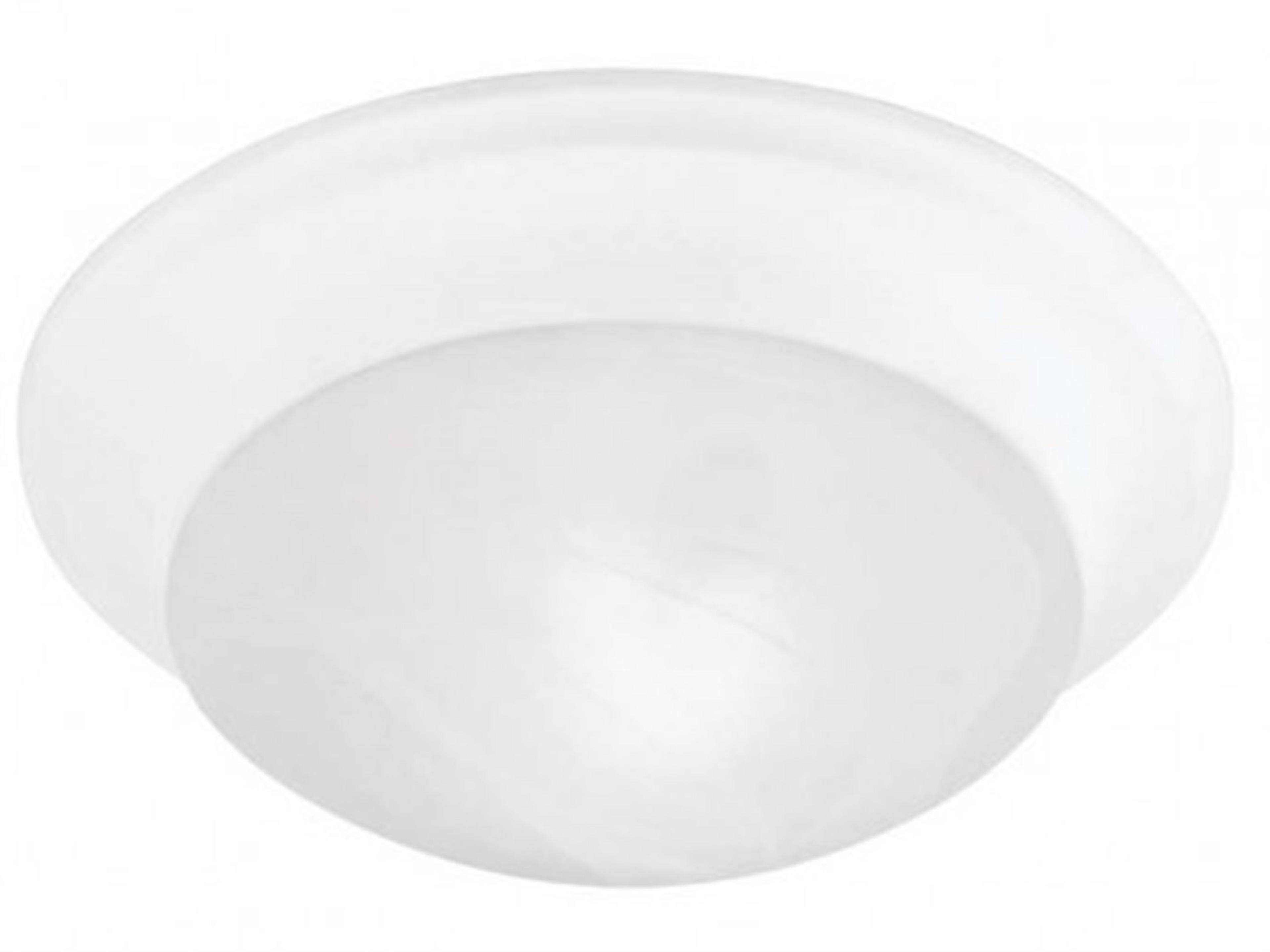 Omega 3-Light White Glass Bowl Flush Mount