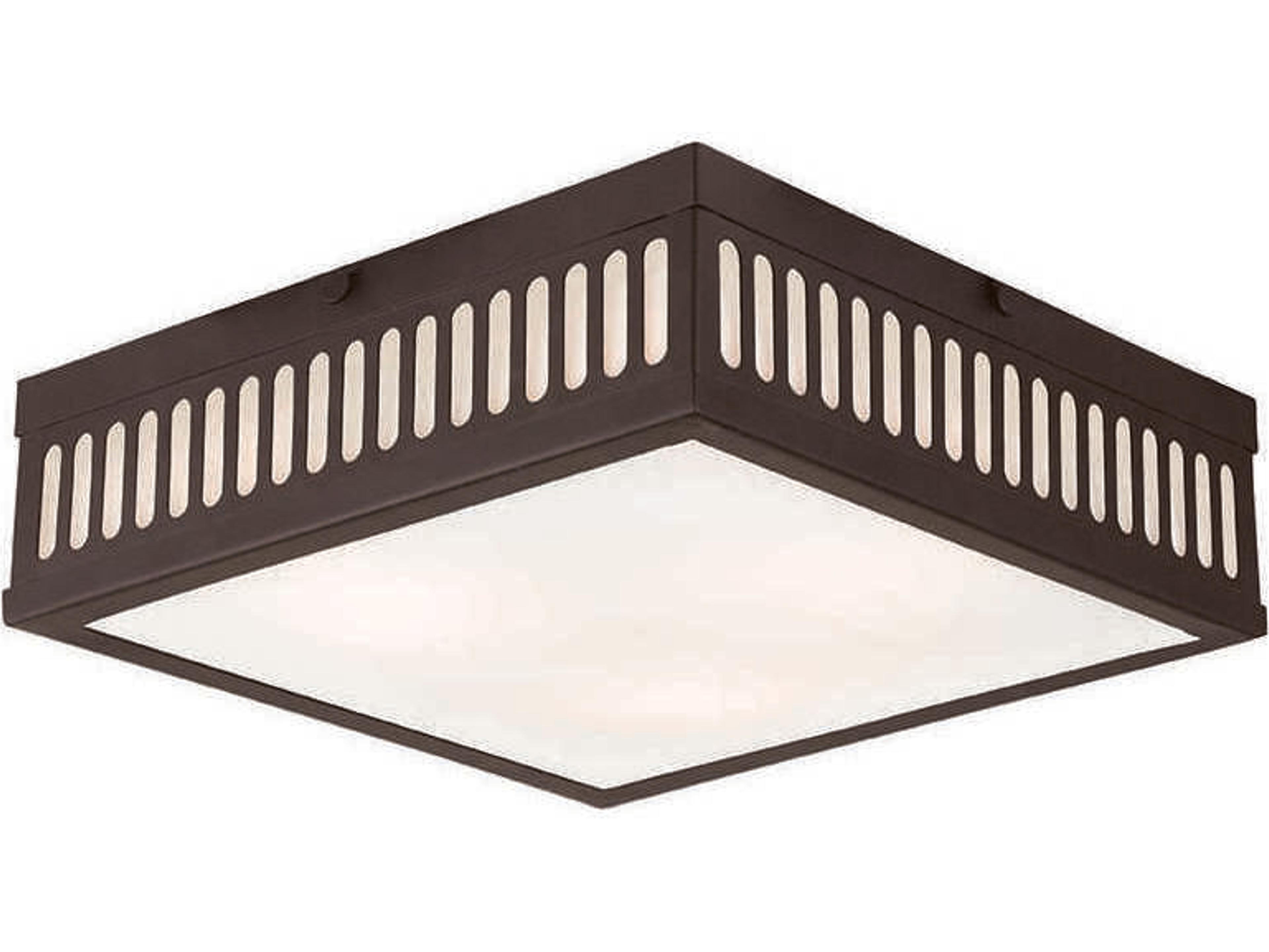 Prentice 3-Light Bronze Glass Flush Mount