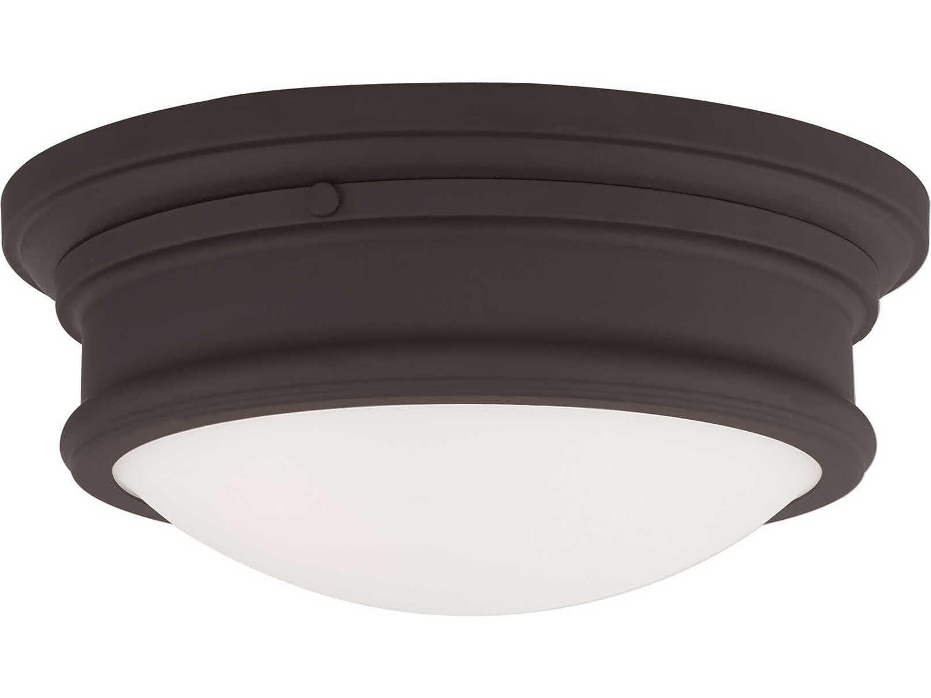 Astor 2-Light Bronze Glass Bowl Flush Mount
