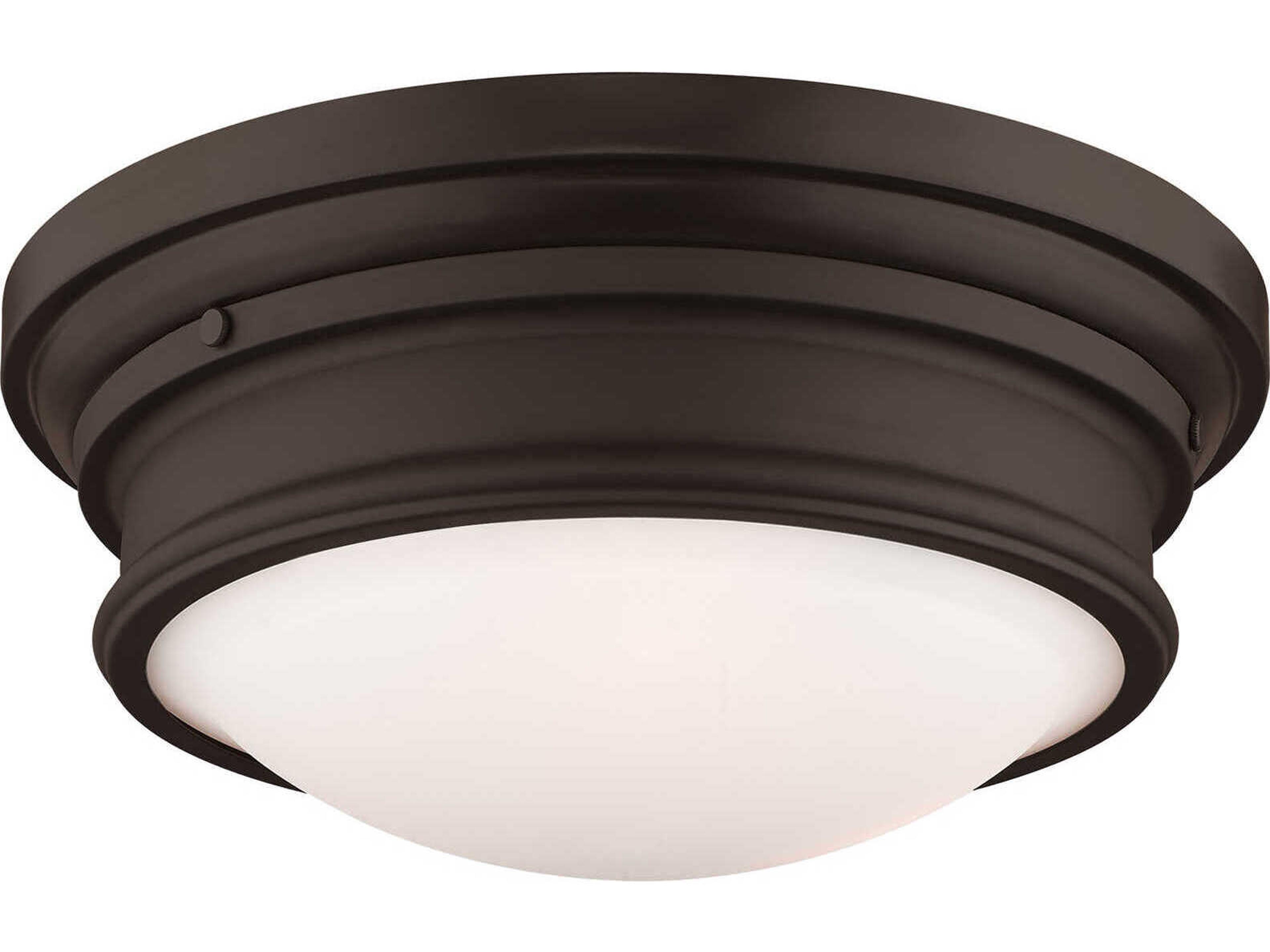Livex Lighting Astor 3-Light Bronze Glass Bowl Flush Mount