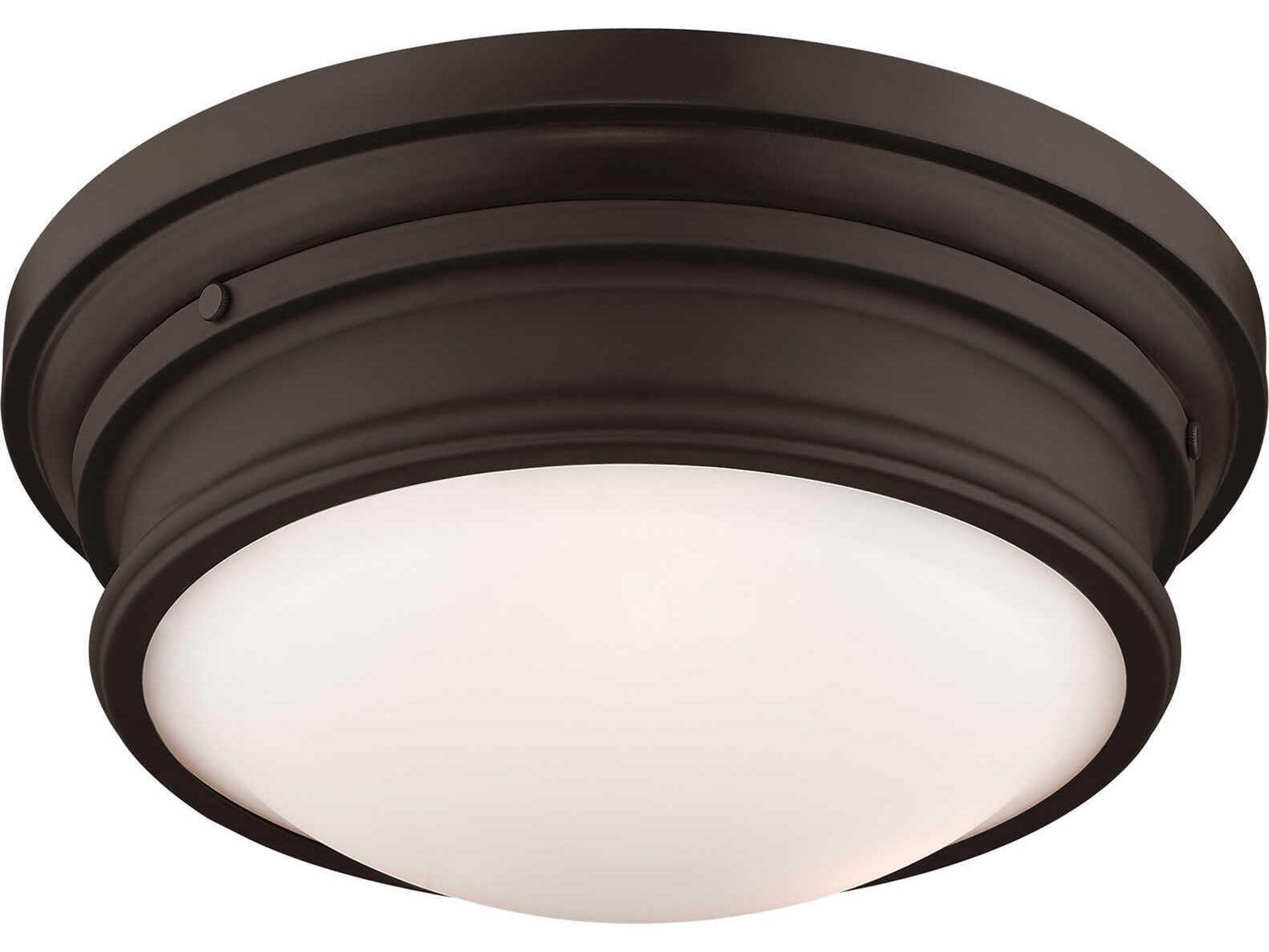 Livex Lighting Astor 3-Light Bronze Glass Bowl Flush Mount