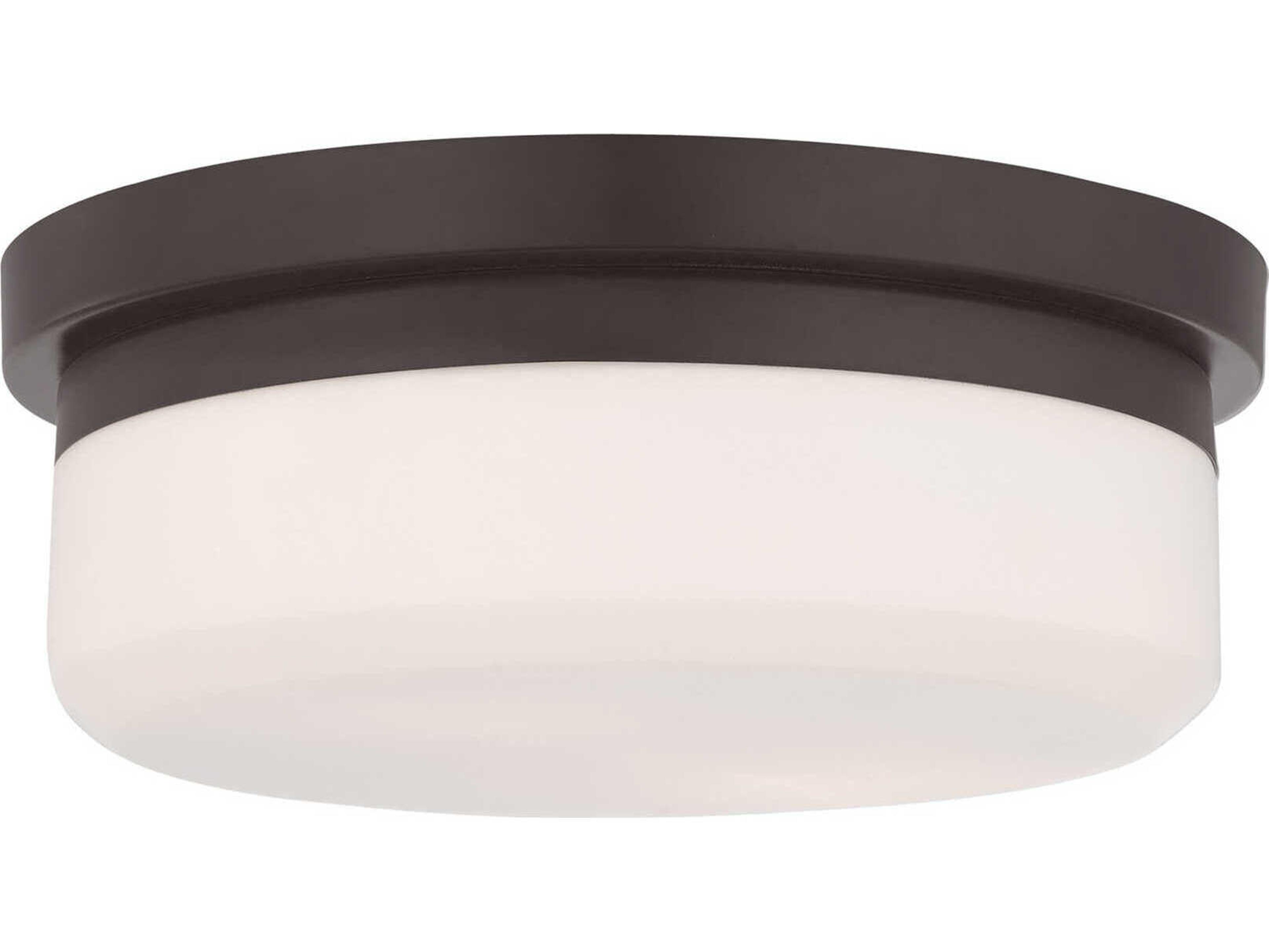 Stratus 2-Light Bronze Glass Flush Mount