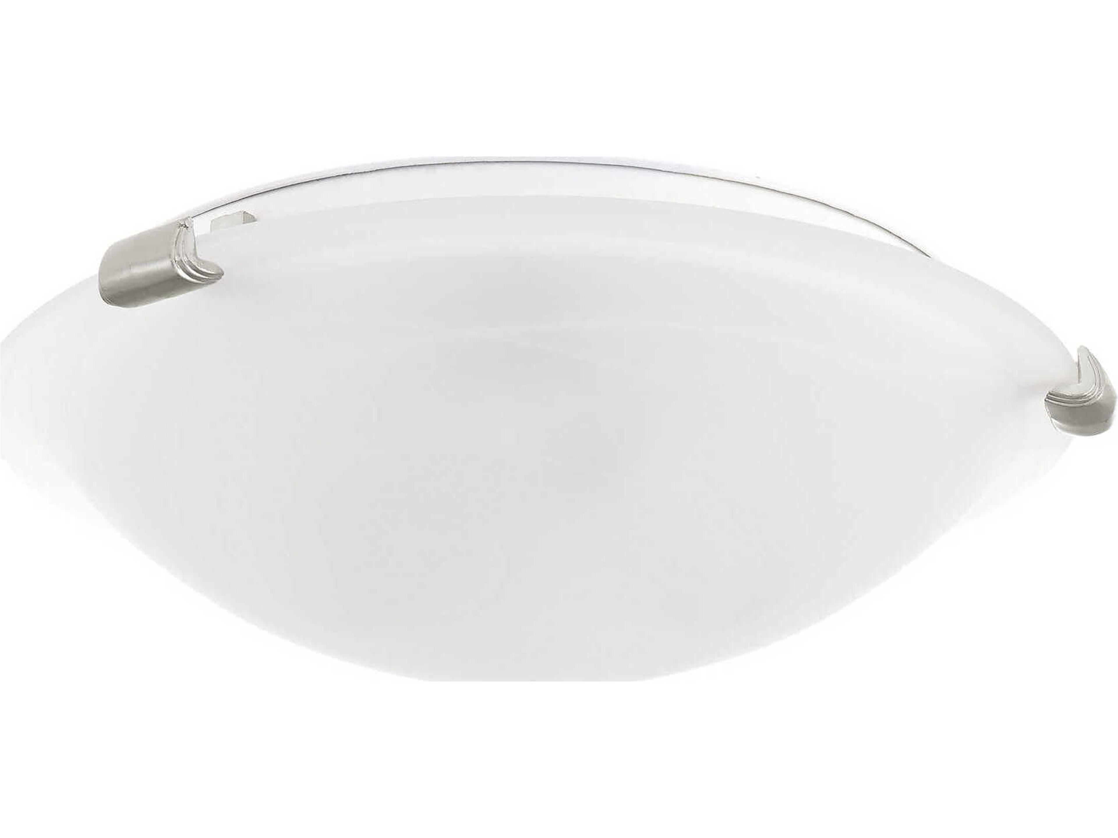 Livex Lighting Oasis 2-Light Brushed Nickel Glass Bowl Flush Mount