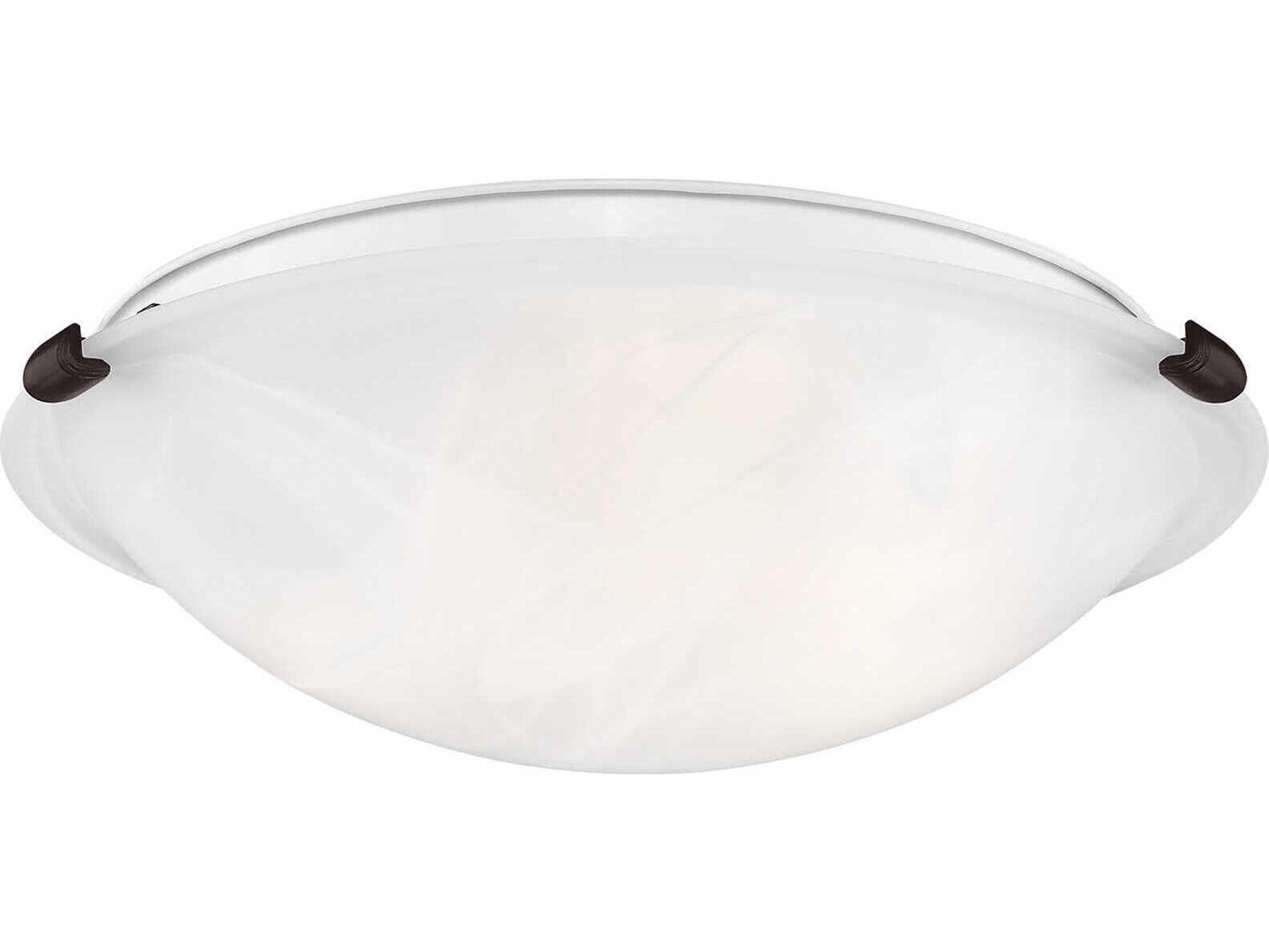 Oasis 3-Light Bronze Glass Bowl Flush Mount