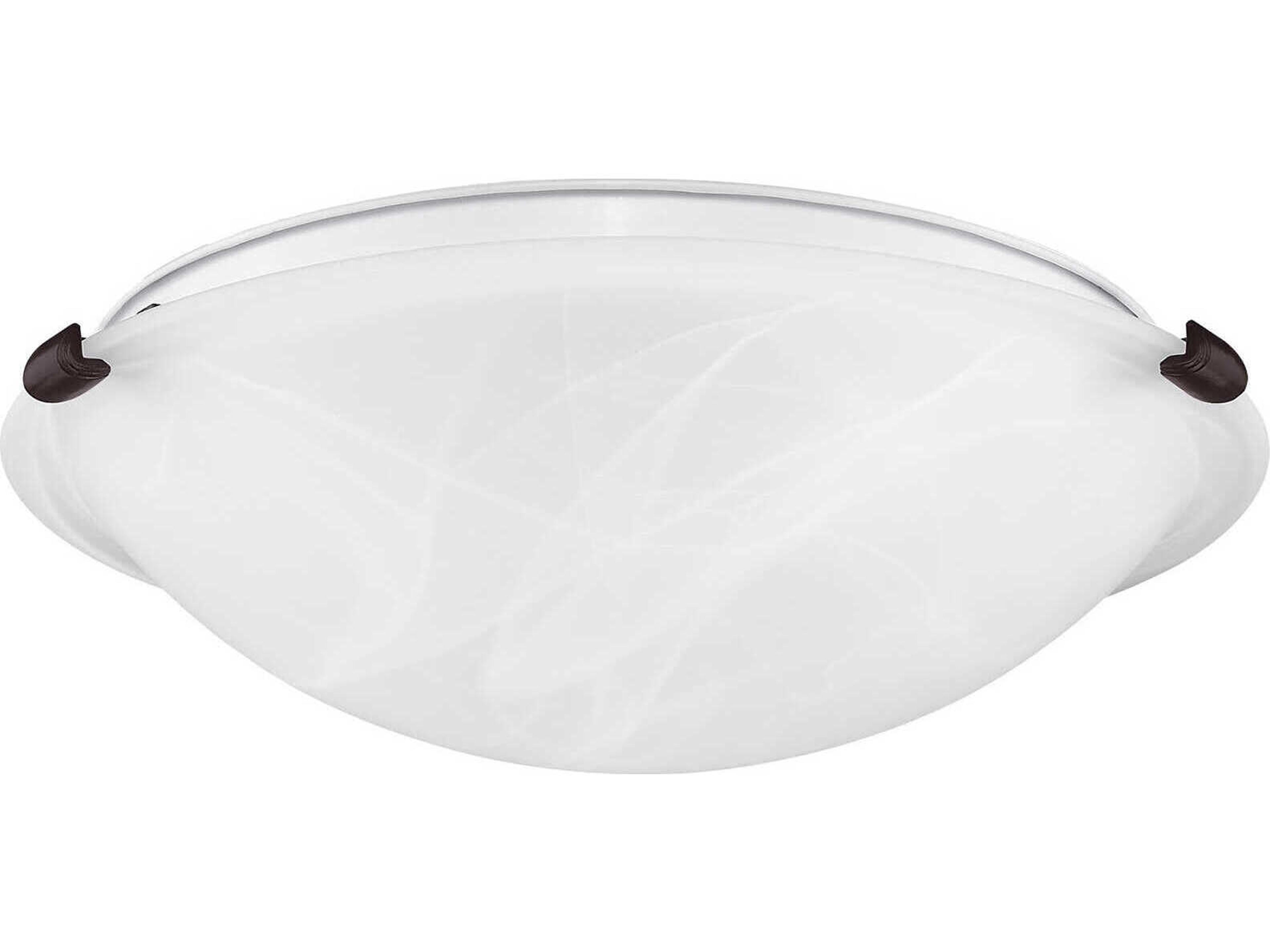 Livex Lighting Oasis 3-Light Bronze Glass Bowl Flush Mount