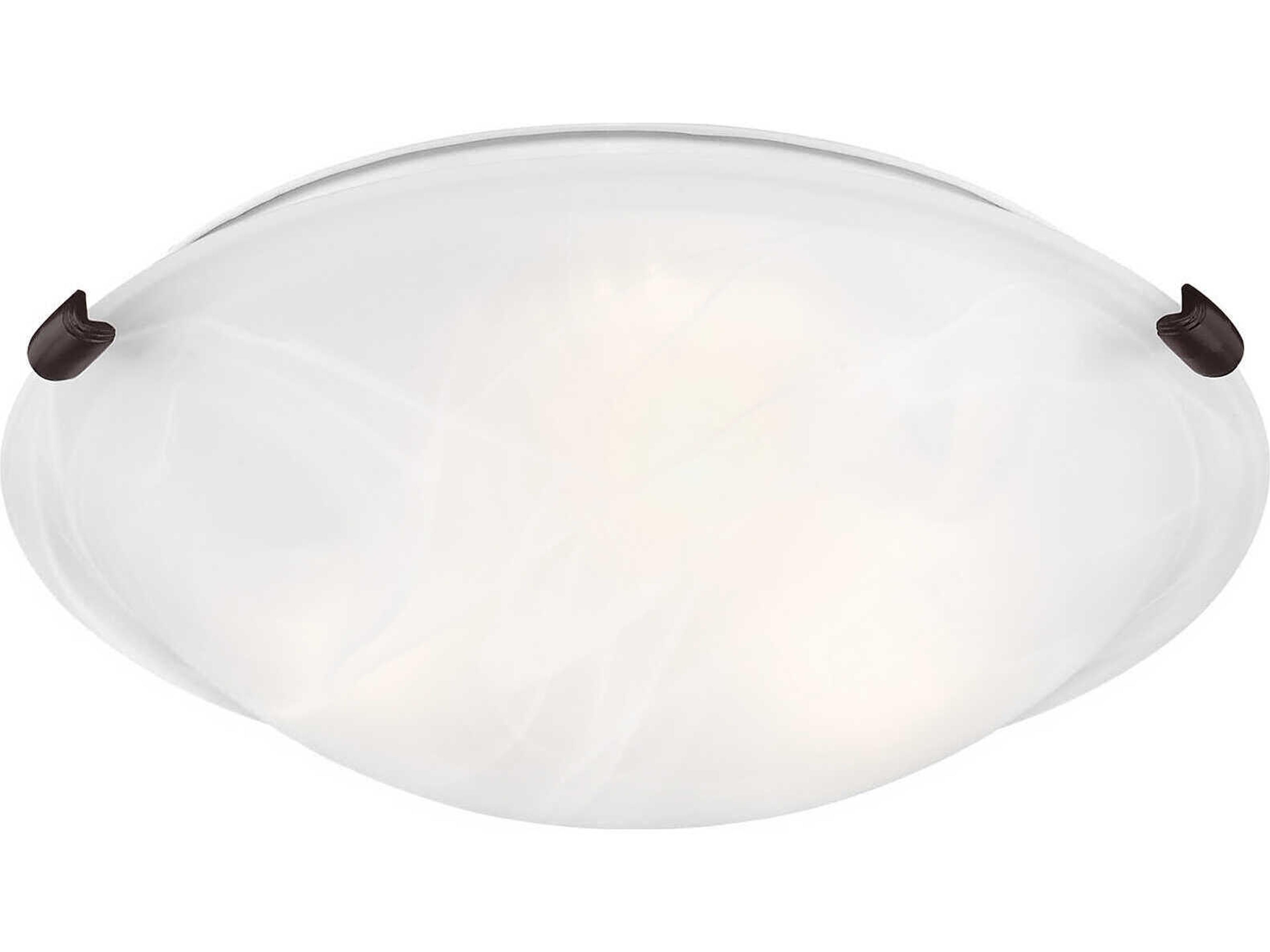 Livex Lighting Oasis 3-Light Bronze Glass Bowl Flush Mount