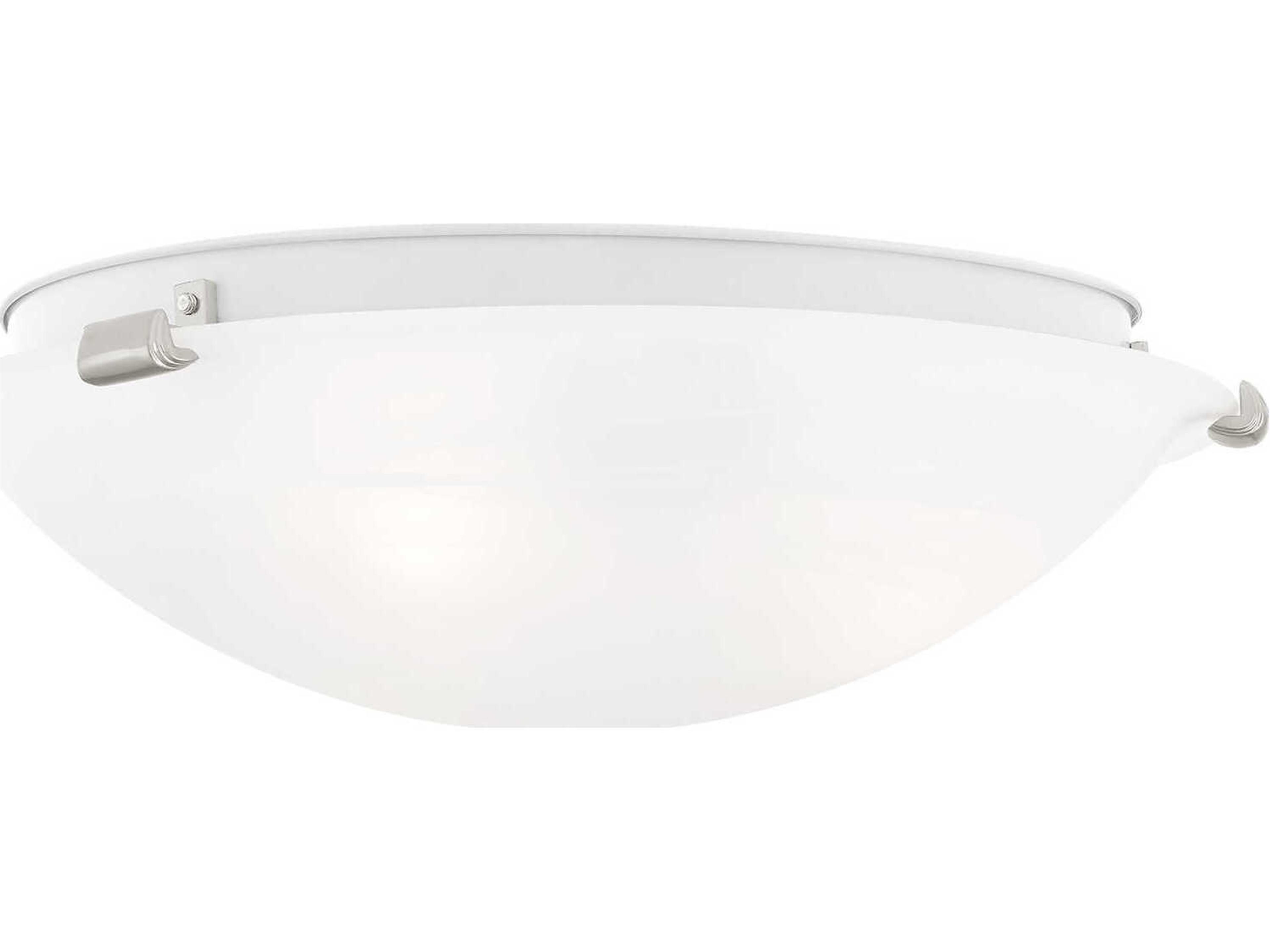 Livex Lighting Oasis 3-Light Brushed Nickel Glass Flush Mount