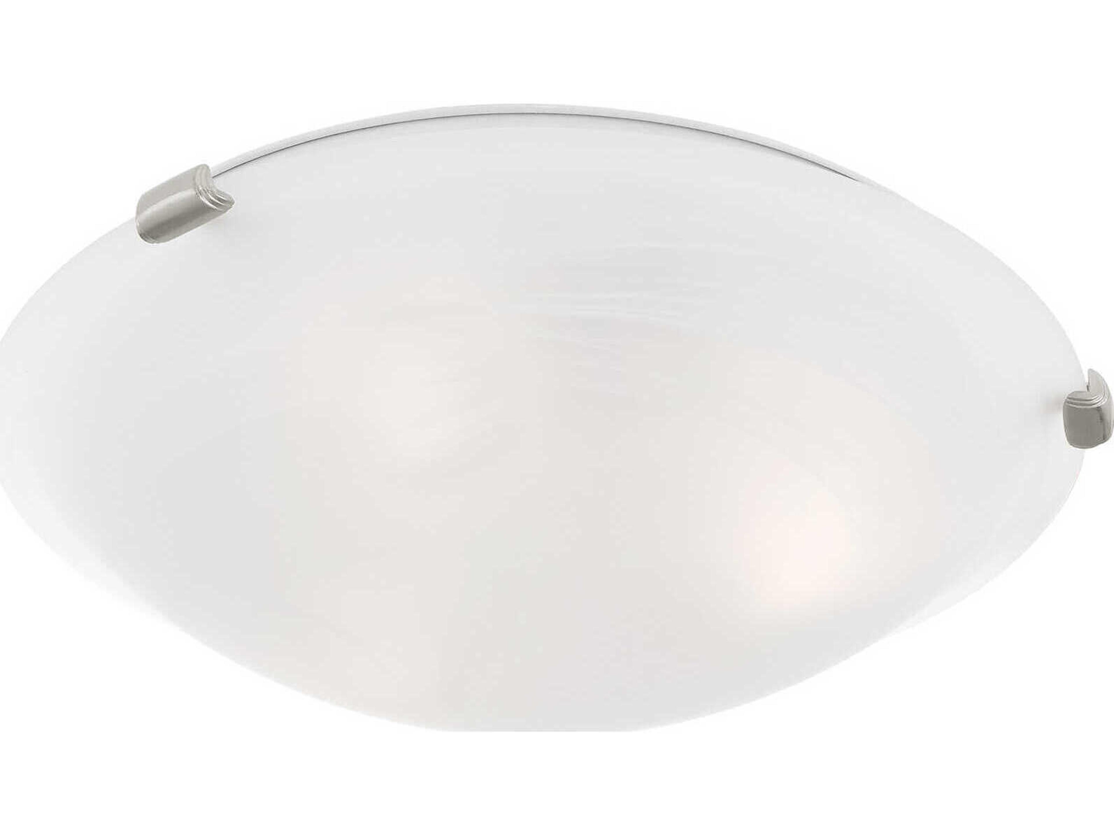 Livex Lighting Oasis 3-Light Brushed Nickel Glass Flush Mount